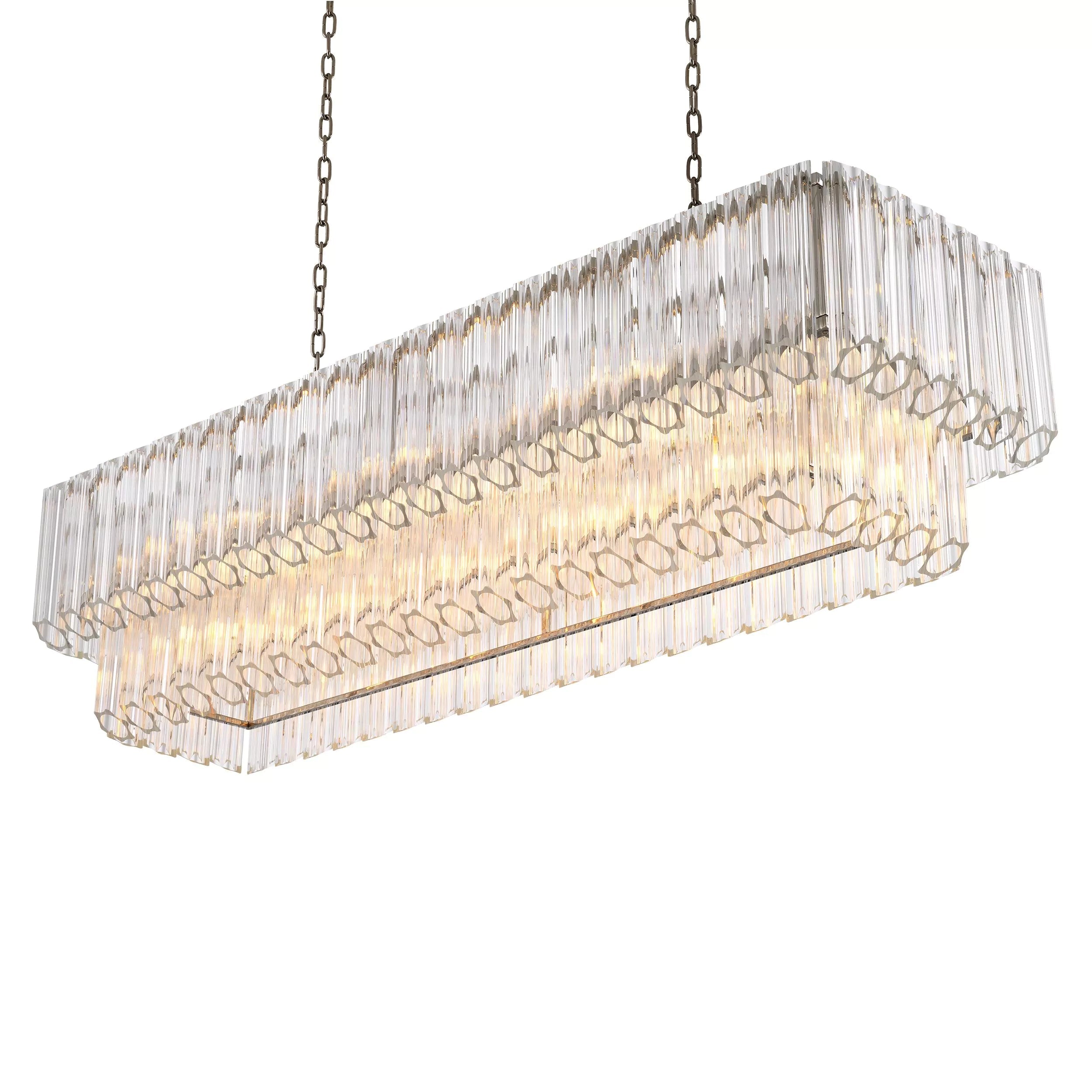 Vittoria Modern Chandeliers (Nickel Finish/Clear Glass) - Eichholtz - Luxury Lighting Boutique
