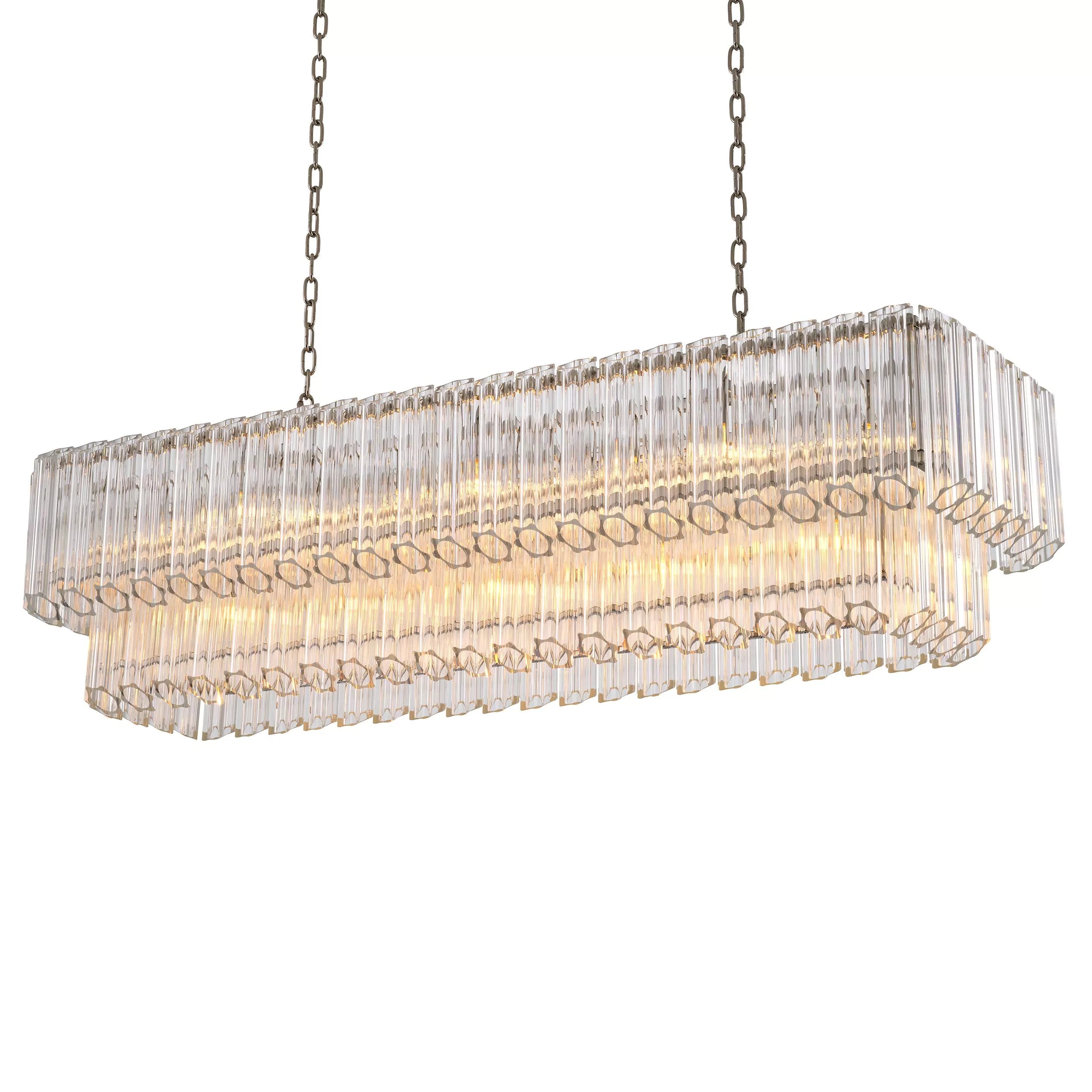 Vittoria Modern Chandeliers (Nickel Finish/Clear Glass) - Eichholtz - Luxury Lighting Boutique