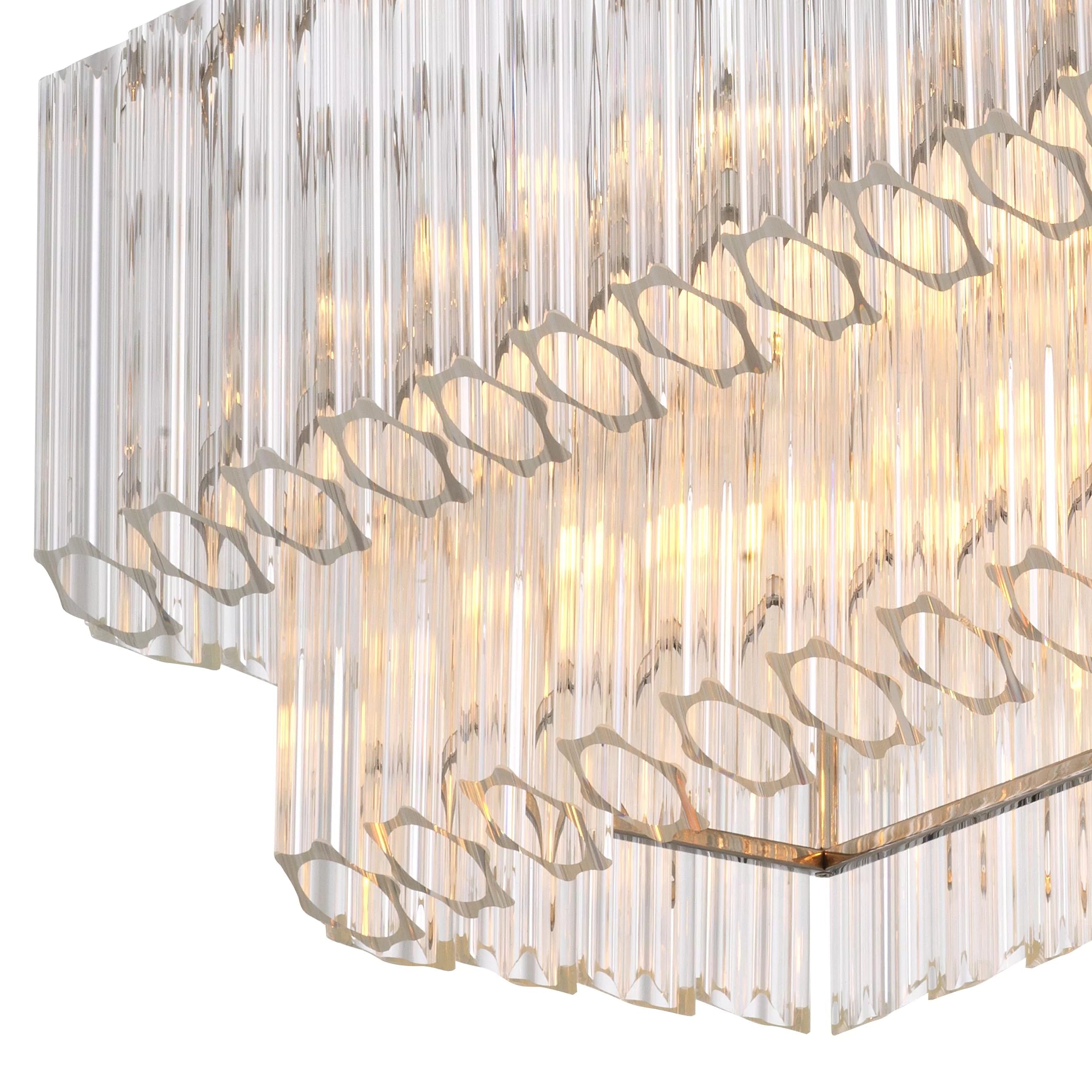Vittoria Modern Chandeliers (Nickel Finish/Clear Glass) - Eichholtz - Luxury Lighting Boutique
