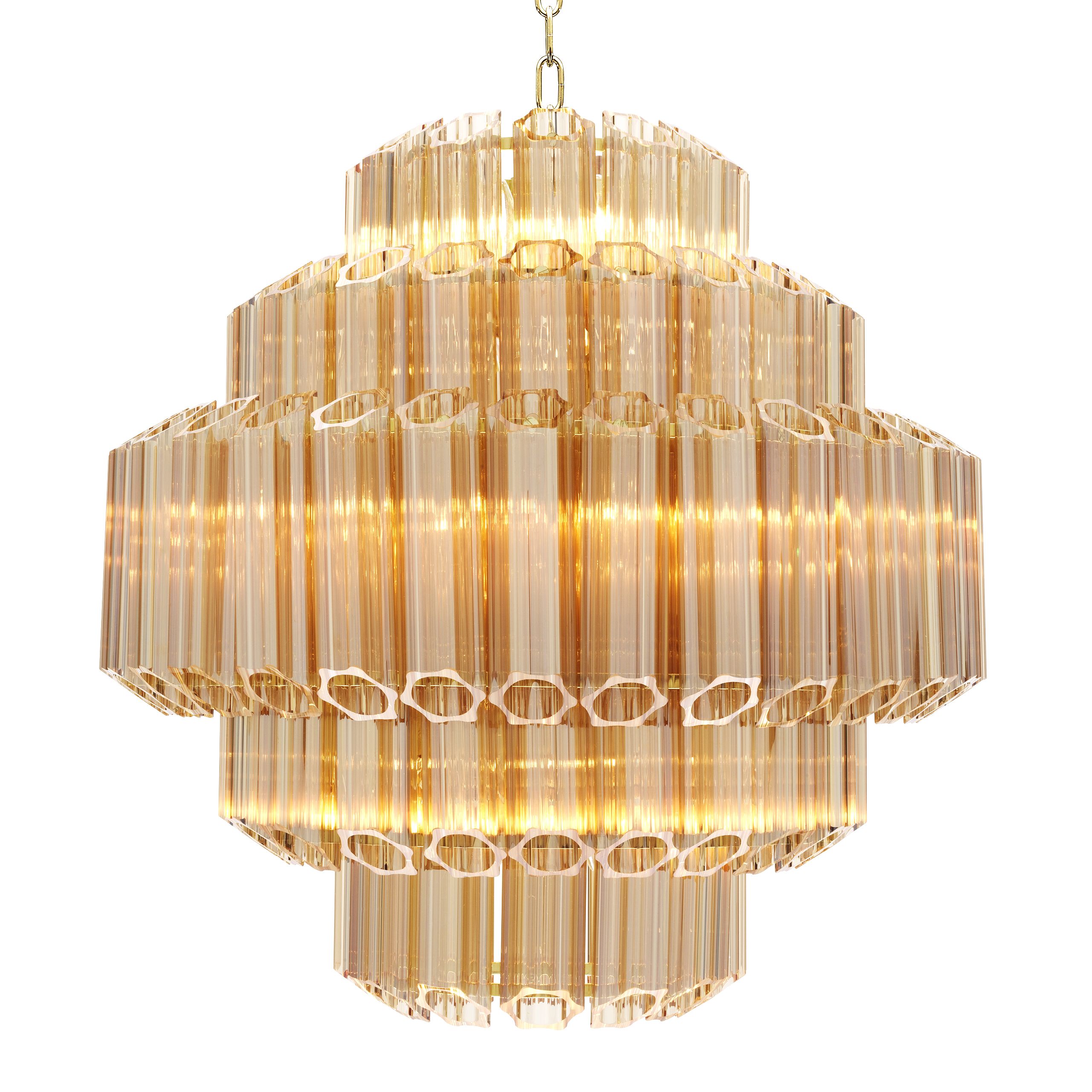 Vittoria S Modern Glass Chandelier - Gold - Eichholtz - Luxury Lighting BoutiqueCeiling LightEichholtz