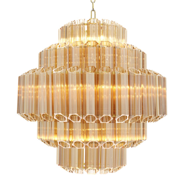 Vittoria S Modern Glass Chandelier - [Gold] - Eichholtz - Luxury Lighting Boutique
