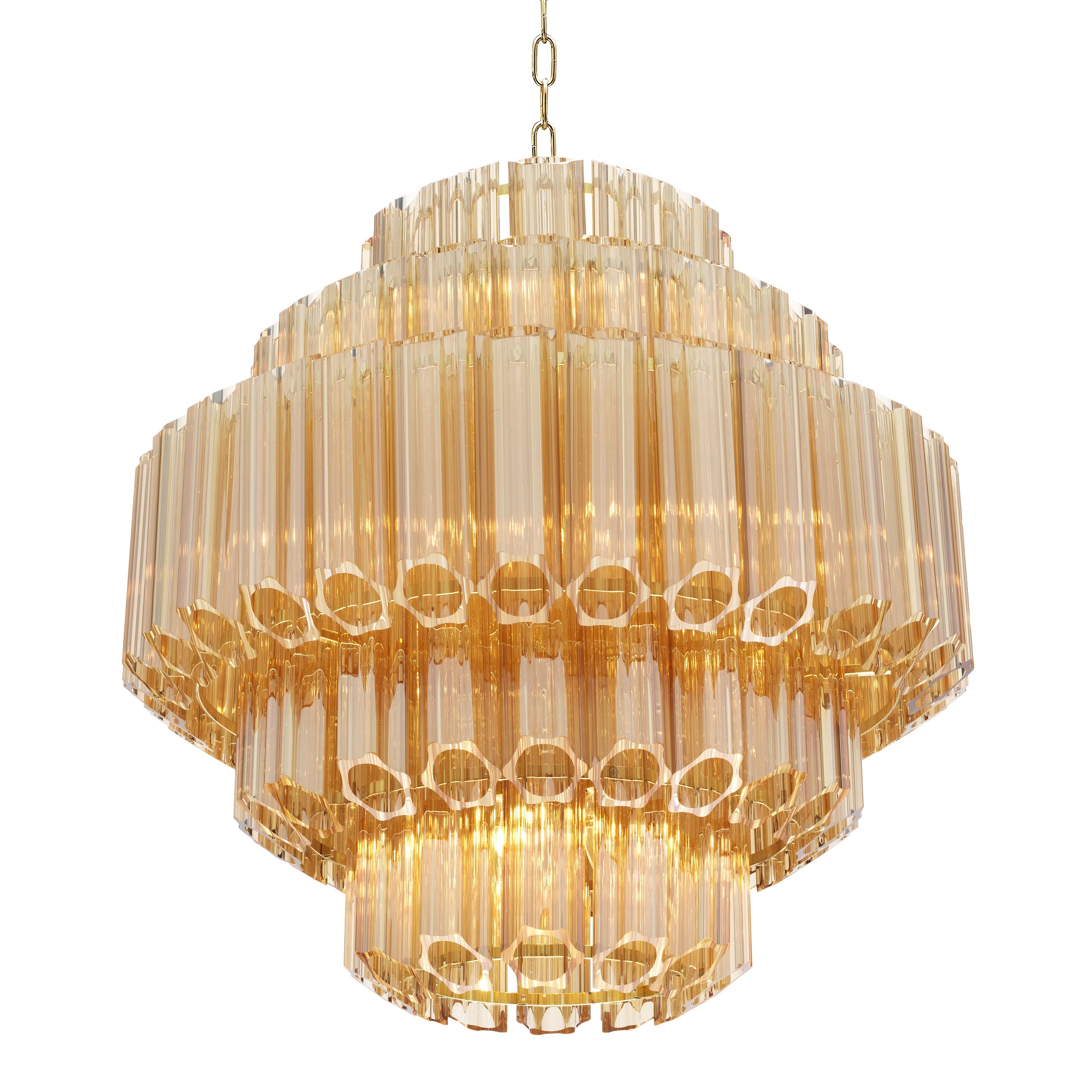 Vittoria S Modern Glass Chandelier - Gold - Eichholtz - Luxury Lighting BoutiqueCeiling LightEichholtz