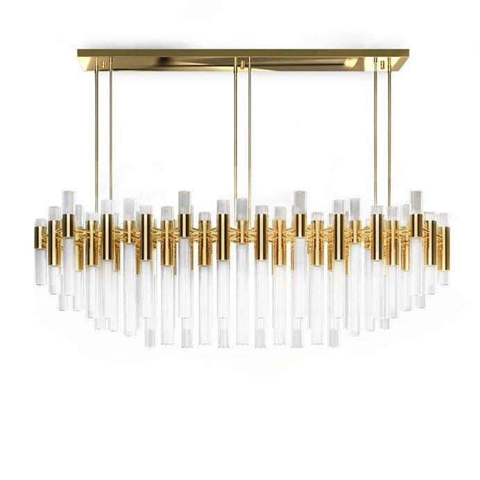 Waterfall Rectangular 80 - Light Crystal Modern Chandelier - Luxxu - Luxury Lighting BoutiqueModern Crystal ChandeliersLuxxu