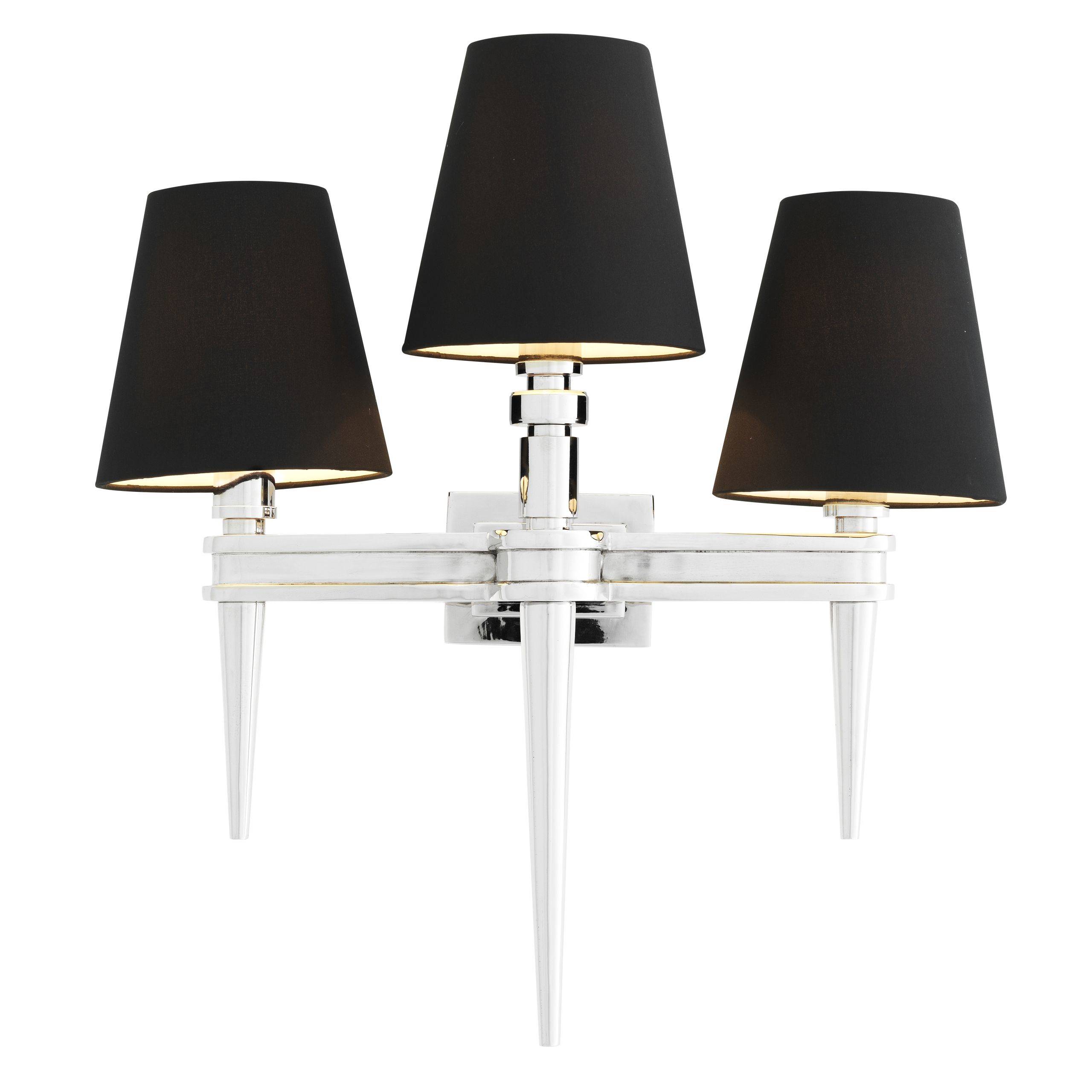 Waterloo Wall Lamps - Single | Triple - Brass | Nickel - Eichholtz - Luxury Lighting BoutiqueWall LightsEichholtz