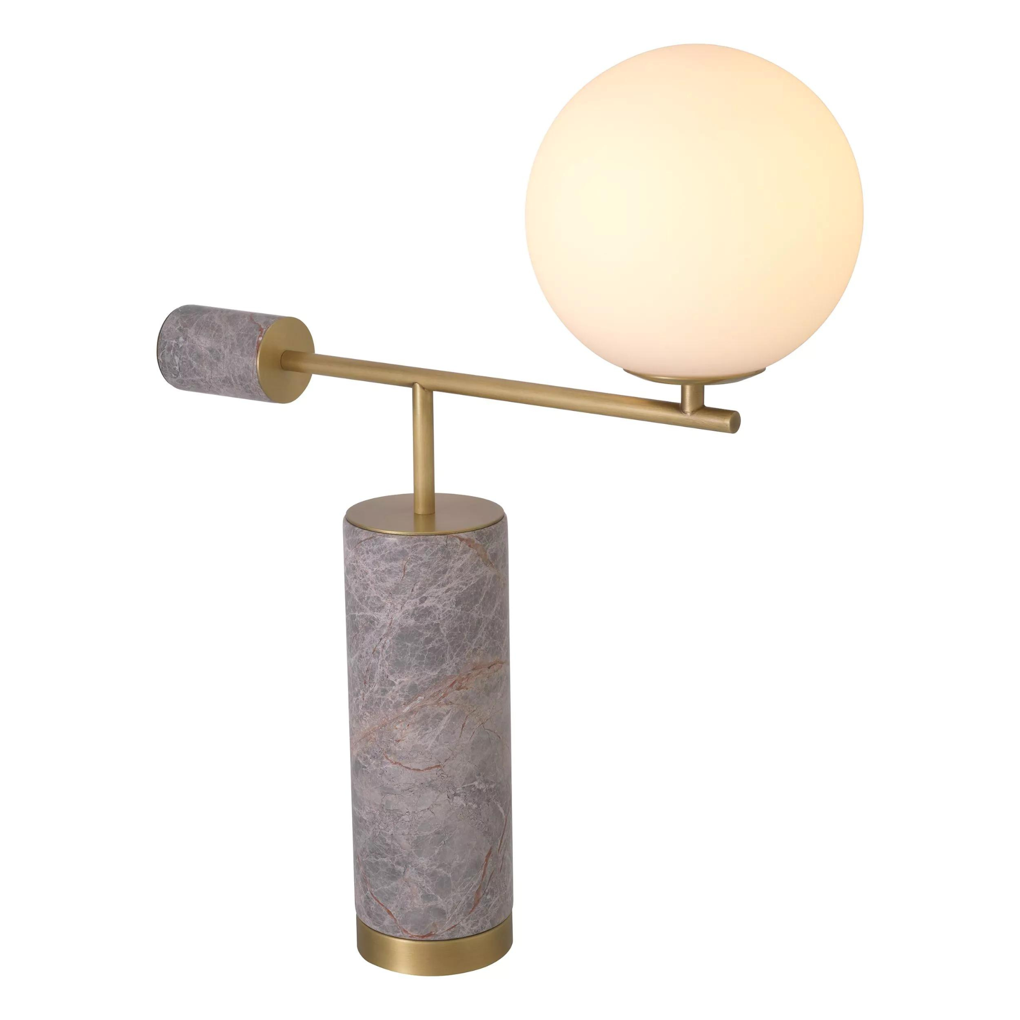 Xperiance (Black/Grey/Travertine Marble) Table Lamp - Eichholtz - Luxury Lighting Boutique