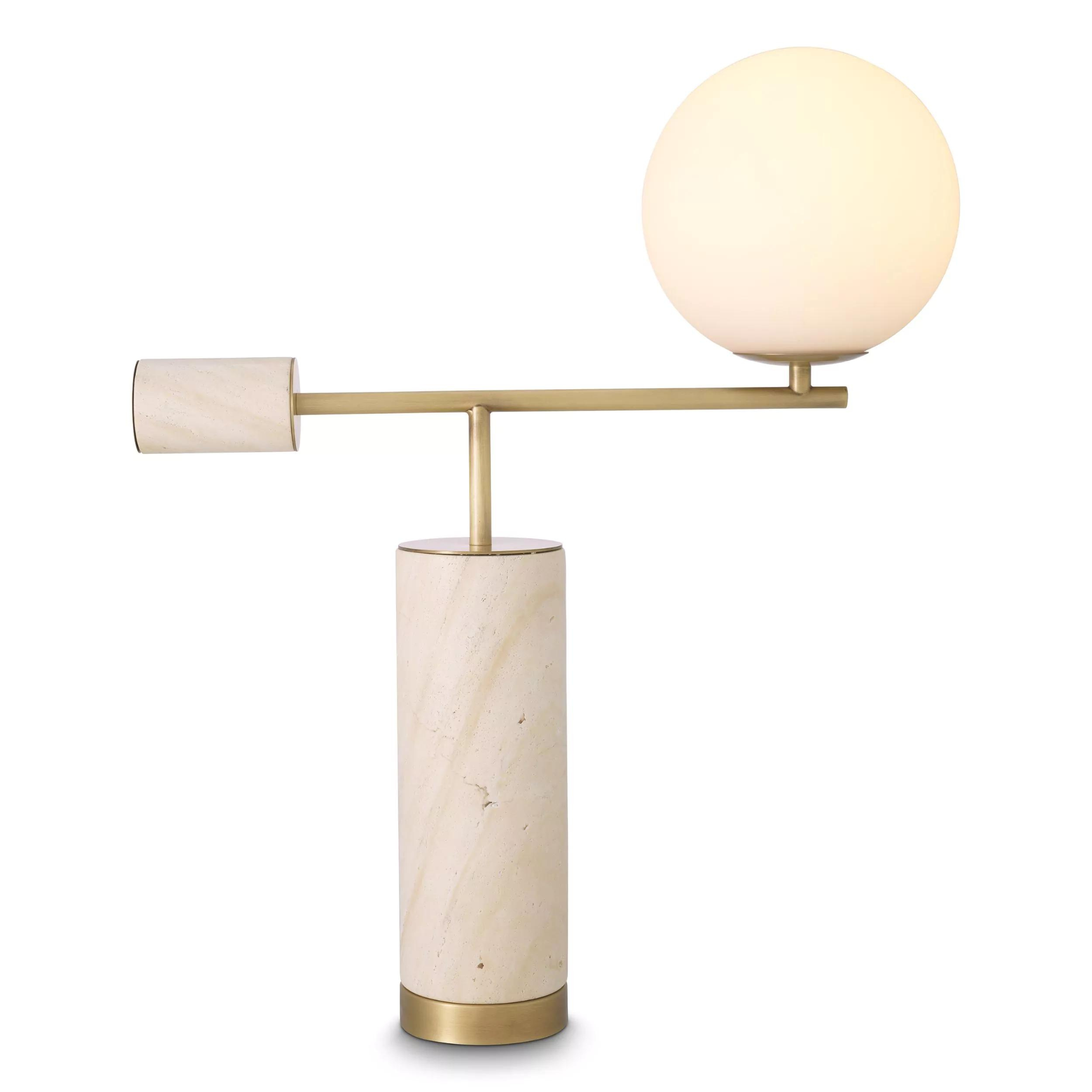 Xperiance (Black/Grey/Travertine Marble) Table Lamp - Eichholtz - Luxury Lighting Boutique