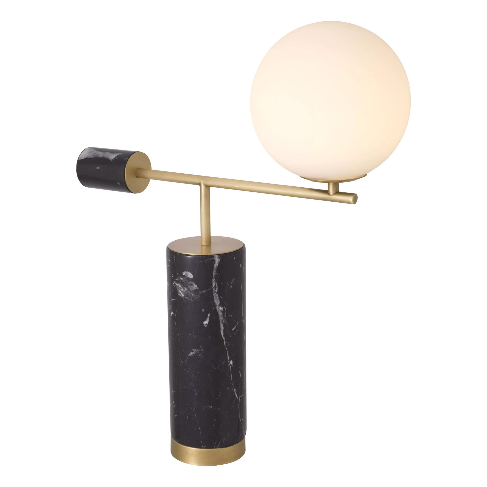 Xperiance (Black/Grey/Travertine Marble) Table Lamp - Eichholtz - Luxury Lighting Boutique