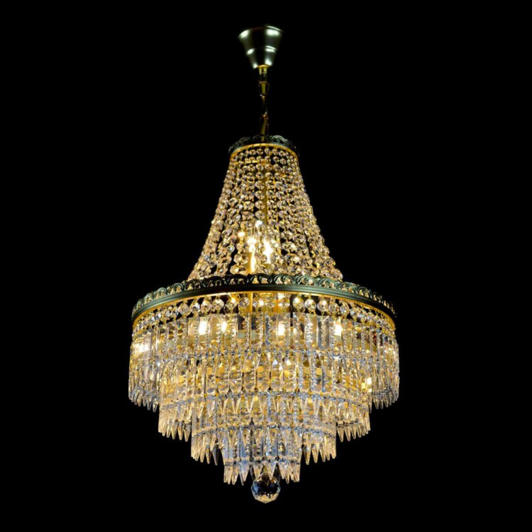 York 9 Crystal Glass Chandelier - Wranovsky - Luxury Lighting Boutique