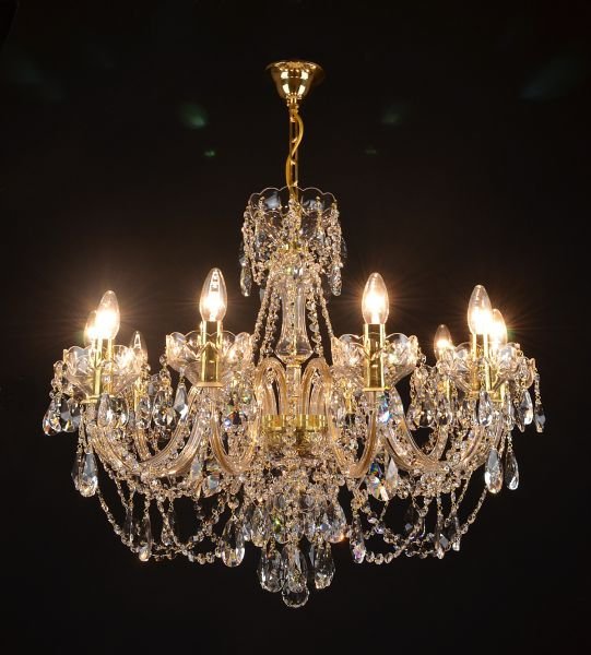 Zenith 10 Crystal Glass Chandelier (Alpha Gold/Silver) - Wranovsky - Luxury Lighting BoutiqueWranovsky