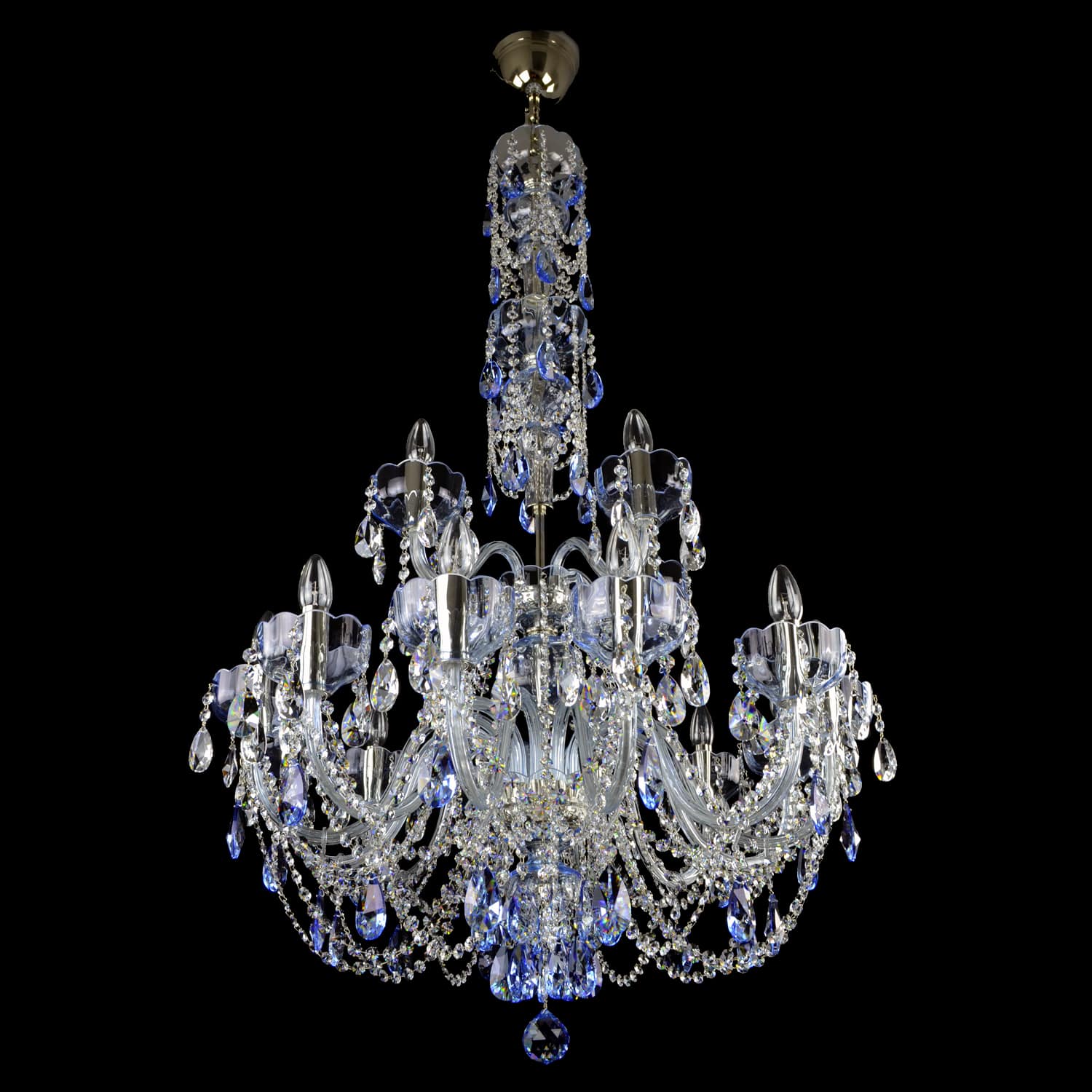 Zenith 16 Crystal Glass Chandelier - Wranovsky - Luxury Lighting Boutique