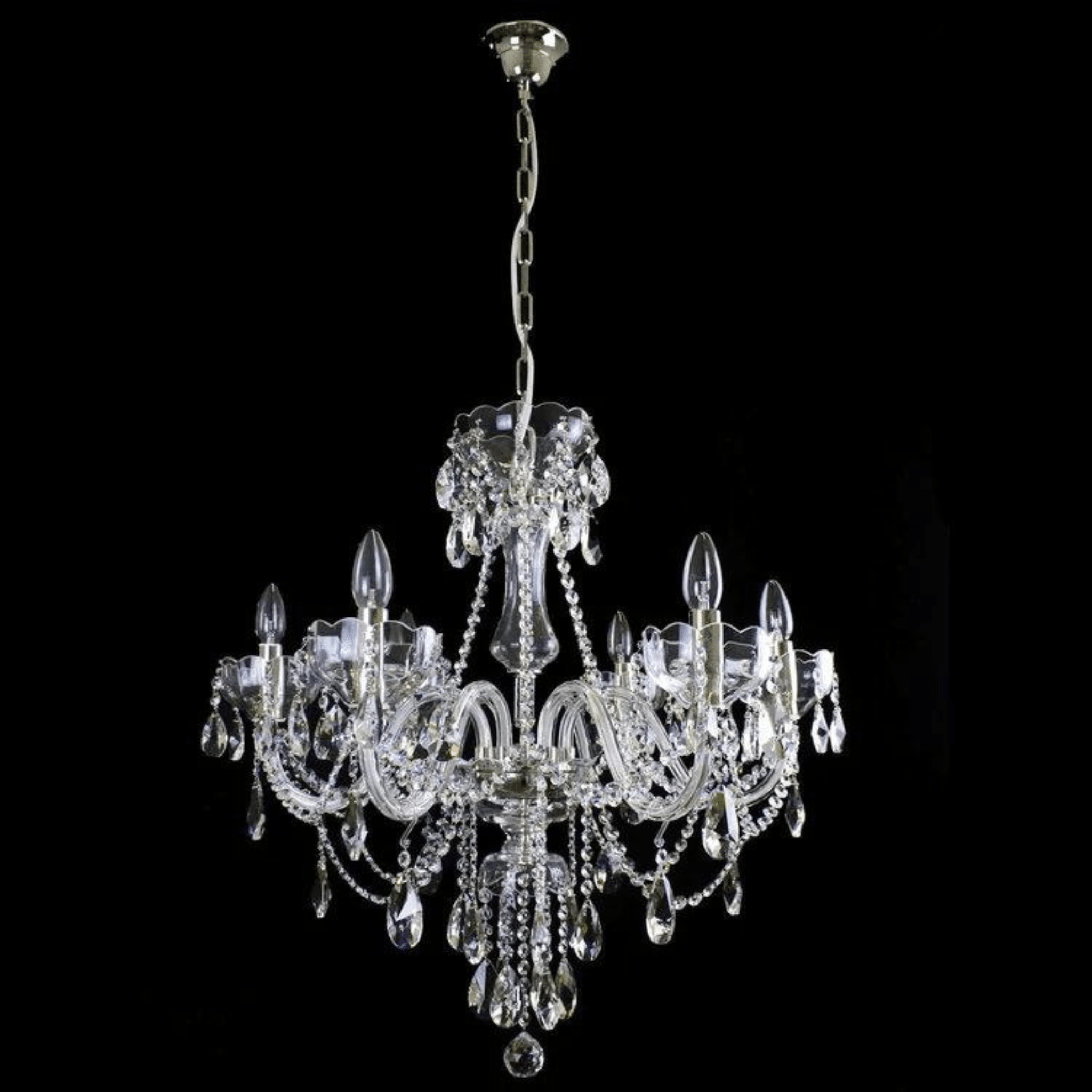 Zenith 6 Crystal Glass Chandelier (Opt Color) - Wranovsky - Luxury Lighting BoutiqueTraditional Crystal ChandeliersWranovsky