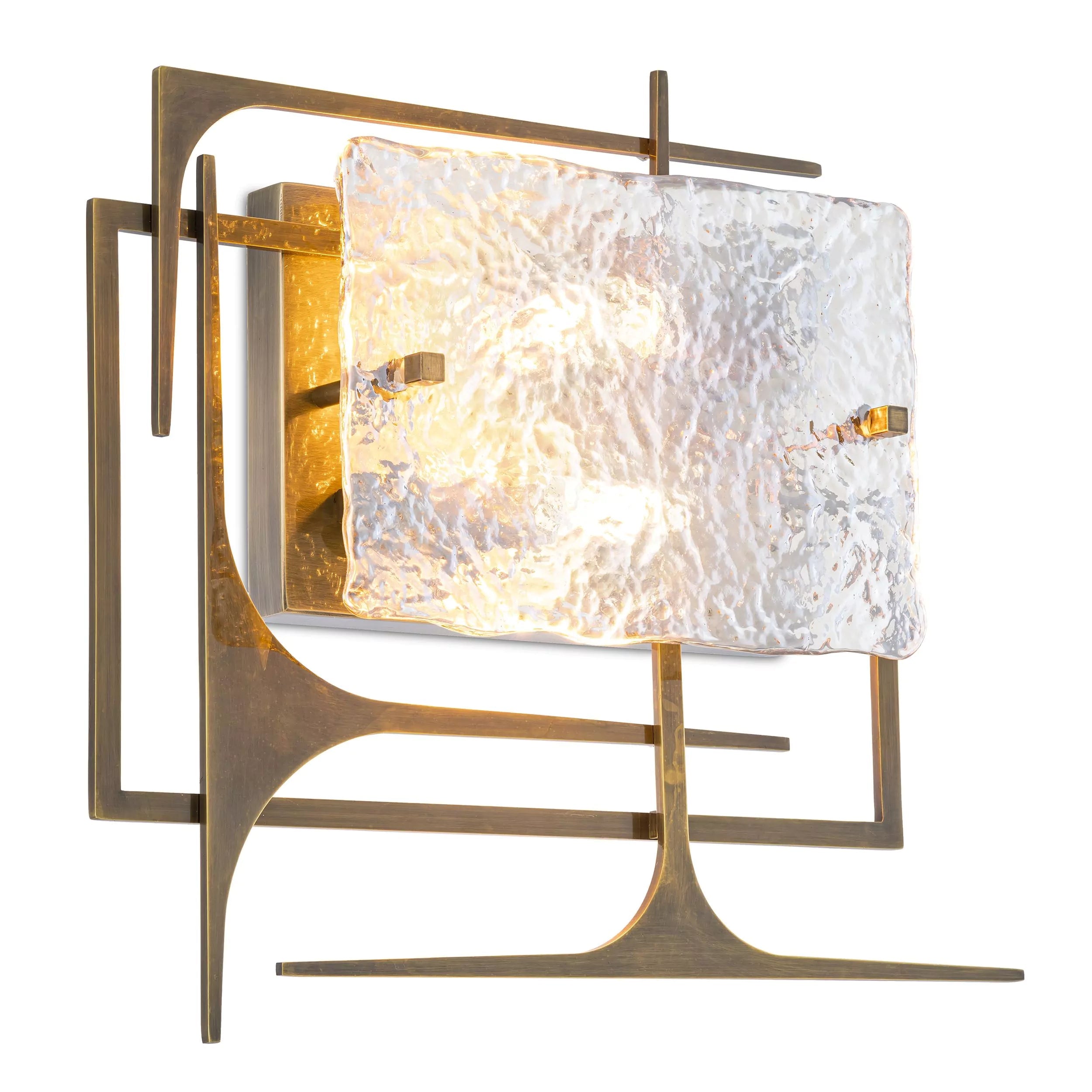 Zeno Wall Lamp - (Antique brass finish | hand blown glass) - Eichholtz - Luxury Lighting Boutique