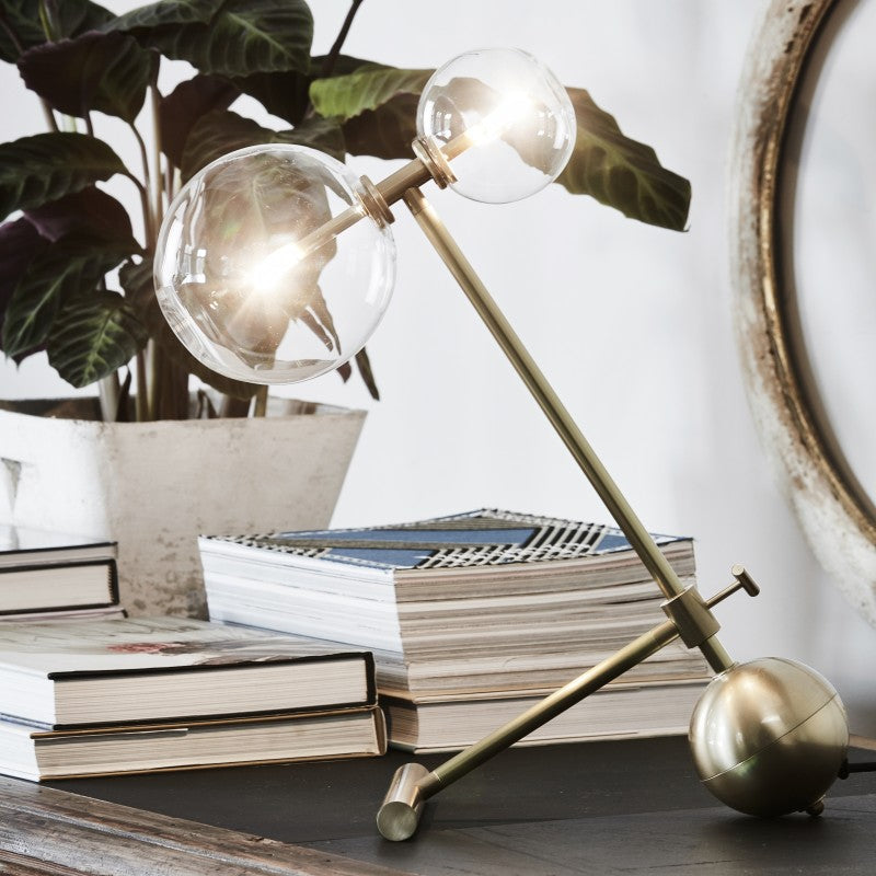 Zosia Brass Table Lamp - Schwung - Luxury Lighting Boutique