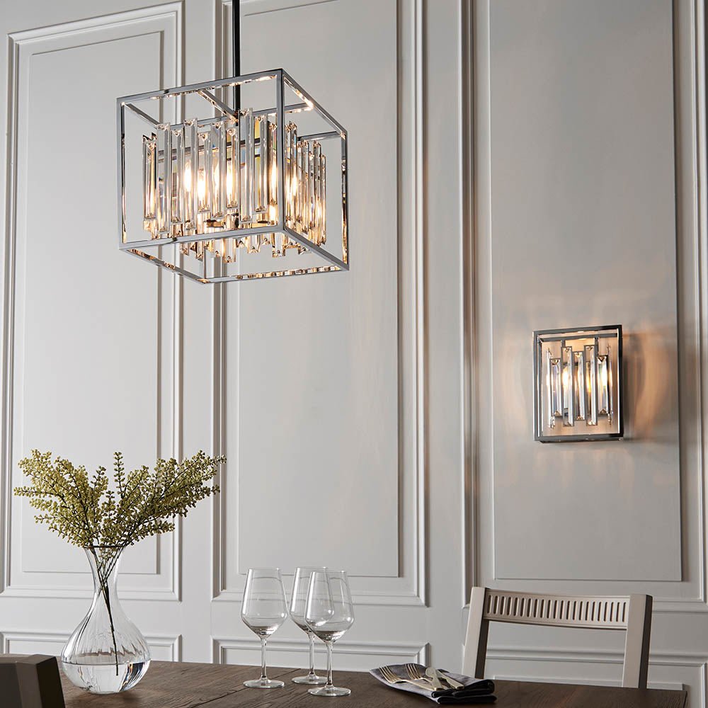 Acadia 4Lt Pendant – Endon - Luxury Lighting BoutiquePendant LampSignature
