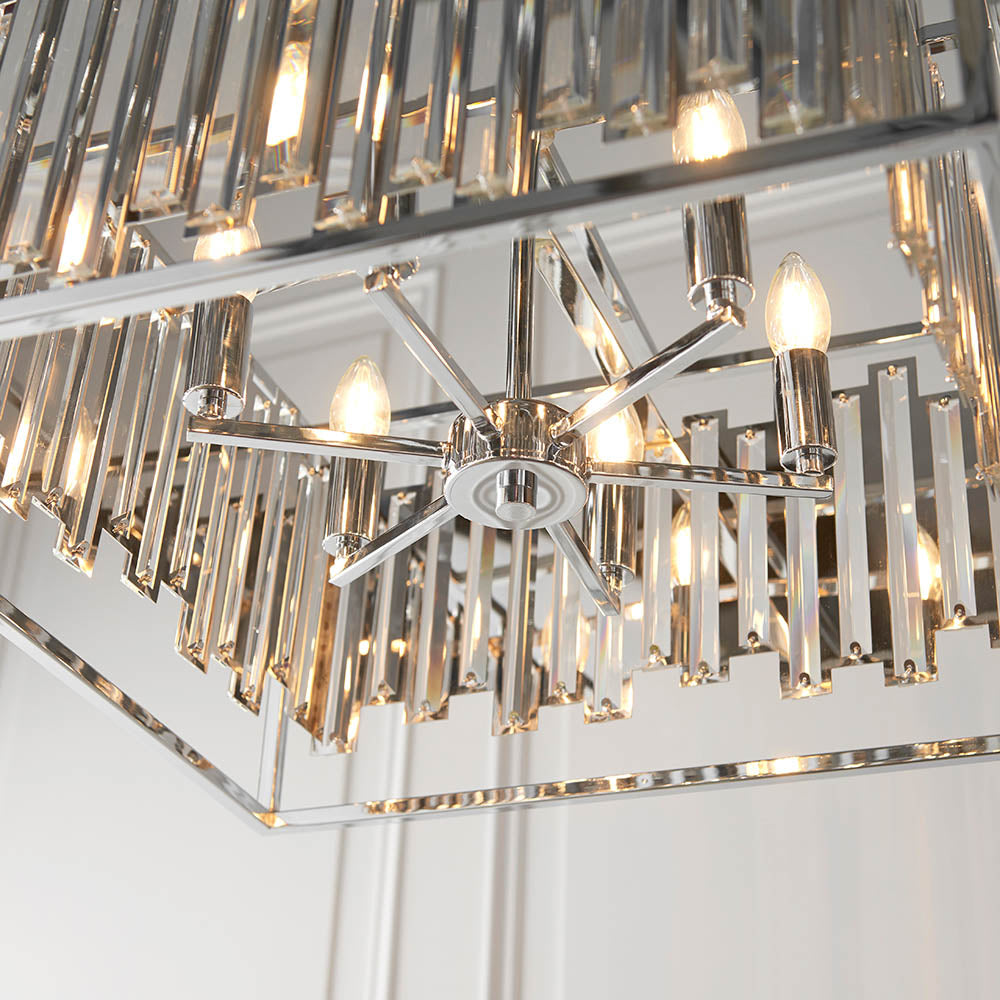 Premium detail highlighting the polished chrome metalwork and contemporary finish