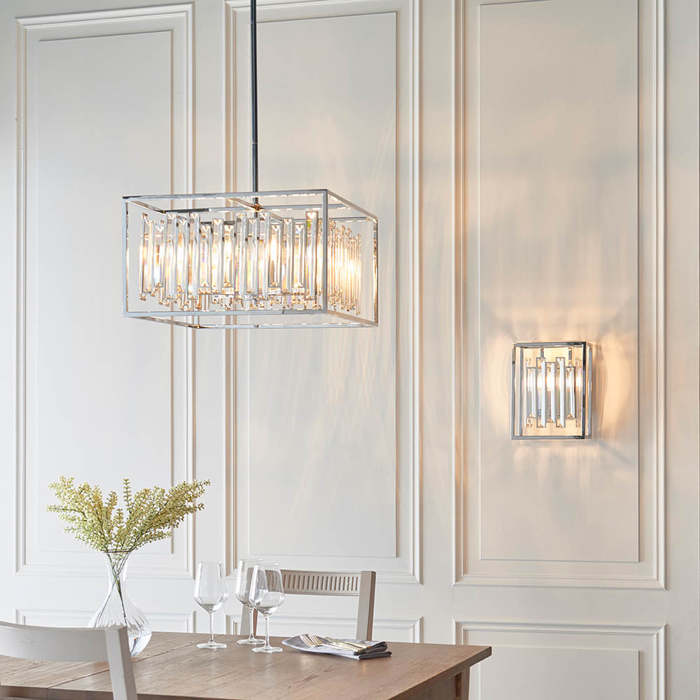Acadia 6Lt Pendant showcasing its fully height-adjustable suspension