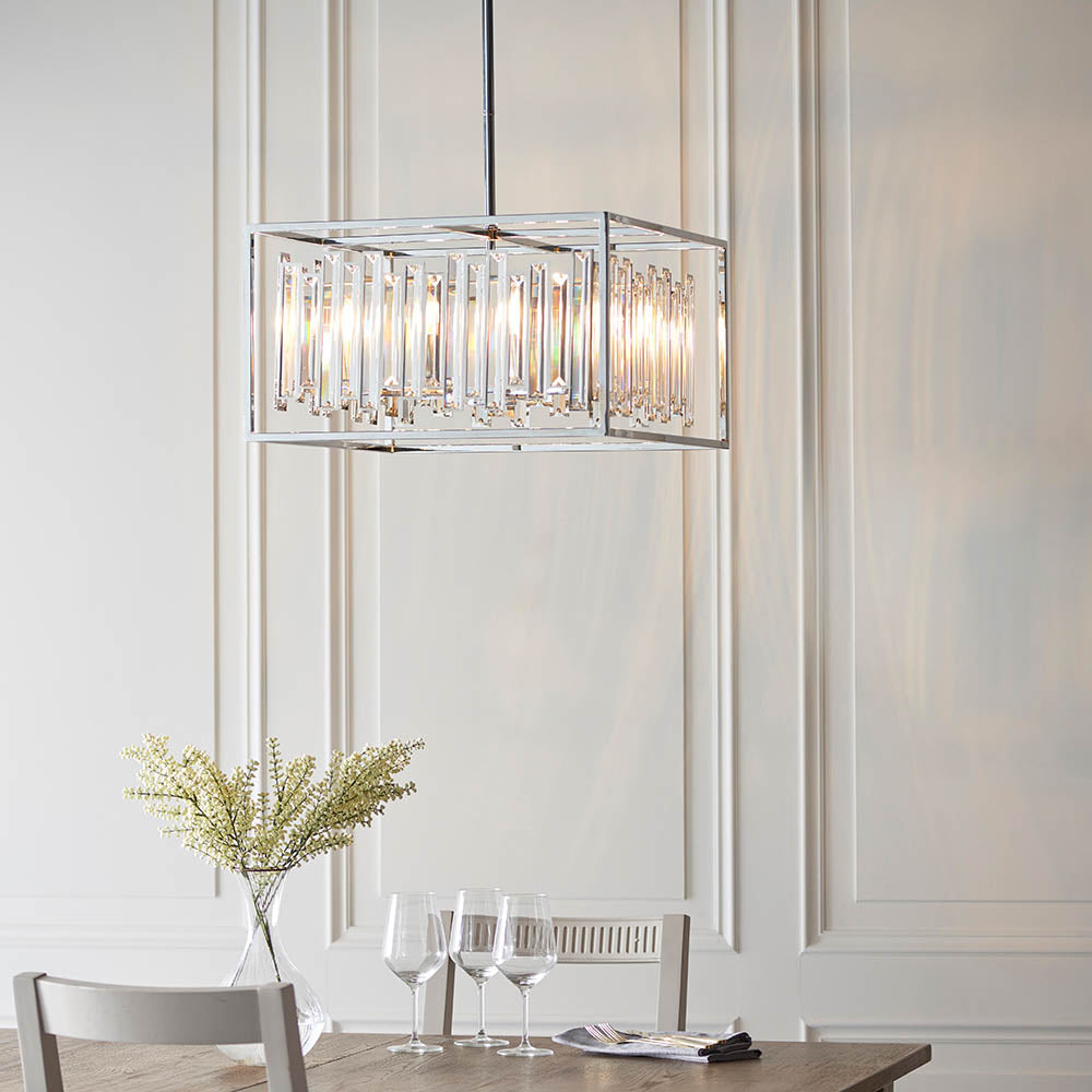 Acadia 6Lt Pendant enhancing a refined contemporary interior with sophisticated illumination