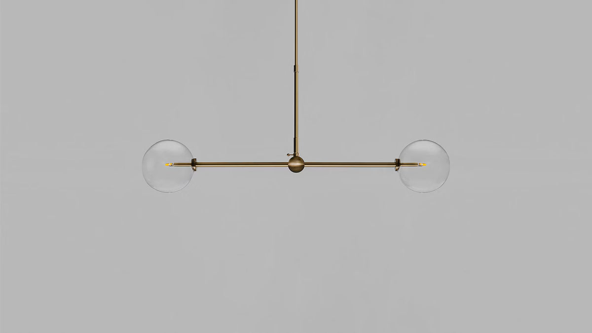 Schwung Balance 150 X 150 Pendant in Burnished Brass
