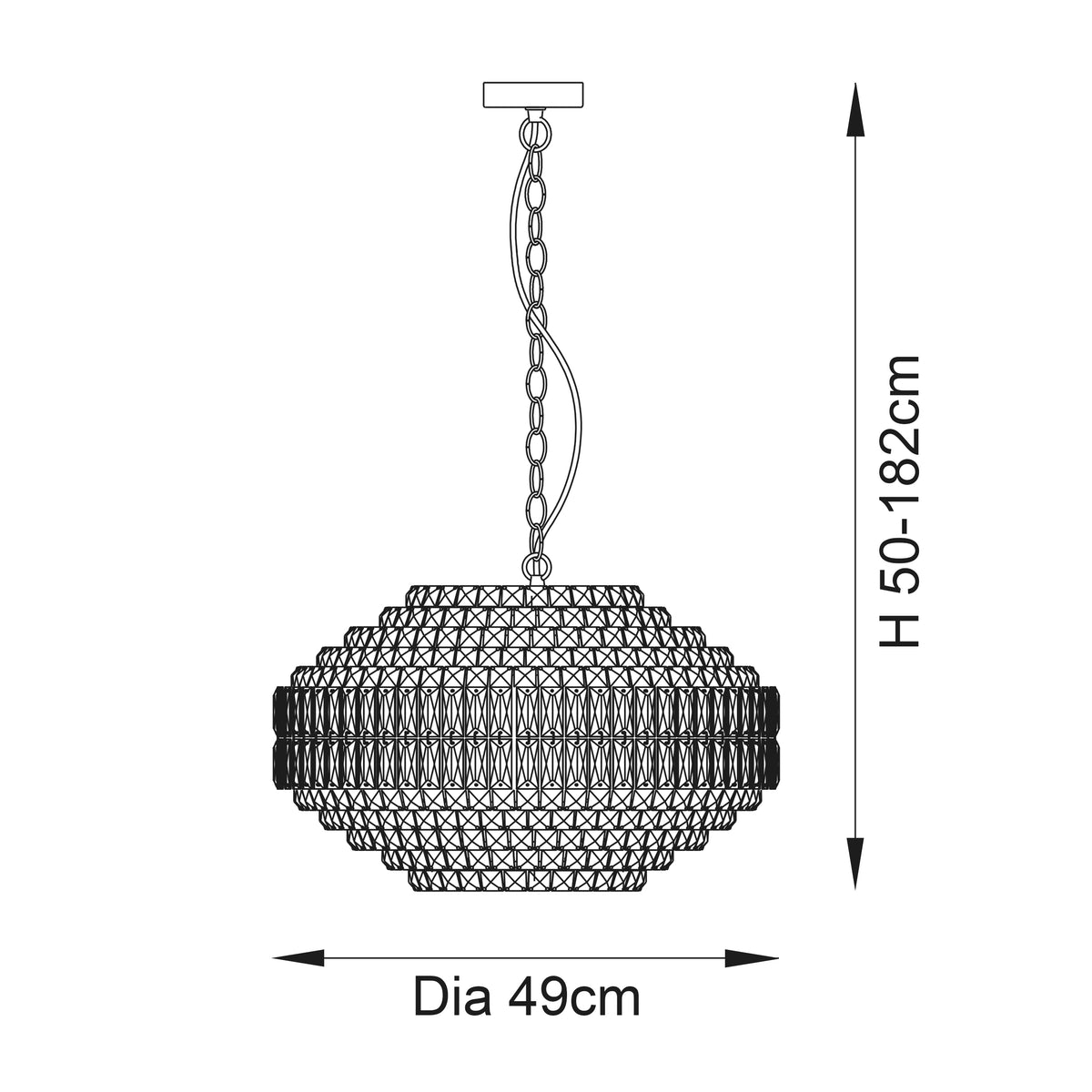 Beatrice 5Lt Pendant – Chrome/Crystal – Endon - Luxury Lighting BoutiquePendant LampSignature