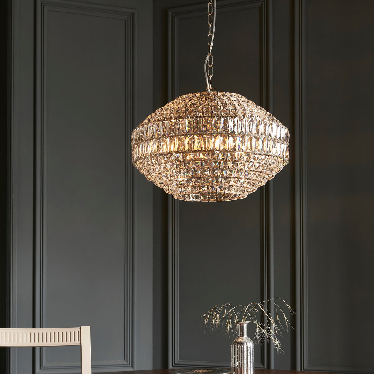 Beatrice 5Lt Pendant – Chrome/Crystal – Endon - Luxury Lighting BoutiquePendant LampSignature