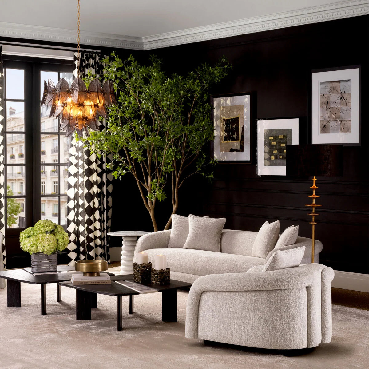 Brooks Chandelier creating a sophisticated statement within a luxury interior
