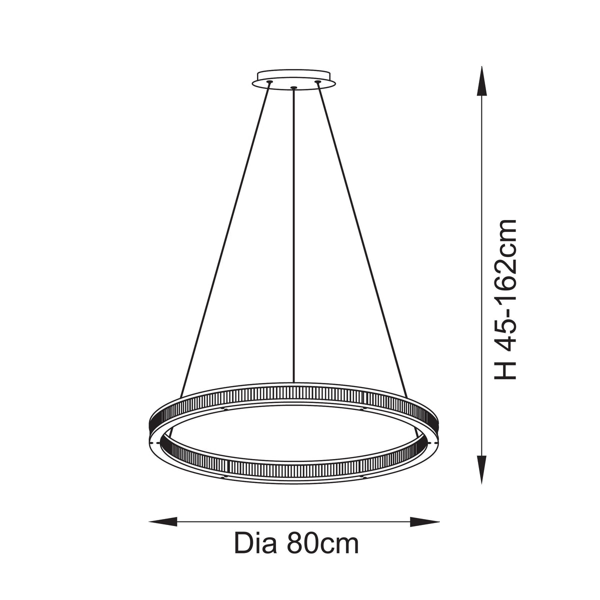 Classic Ribbed Hoop Pendant – Endon - Luxury Lighting BoutiquePendant LampLuxury Lighting Boutique