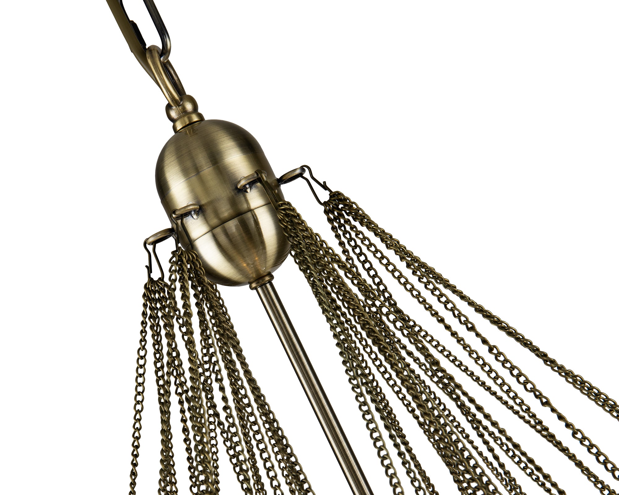Cloud Pendant Lamp - Liang & Eimil features frosted glass shades and antique brass chains for a soft, ethereal statement lighting design.