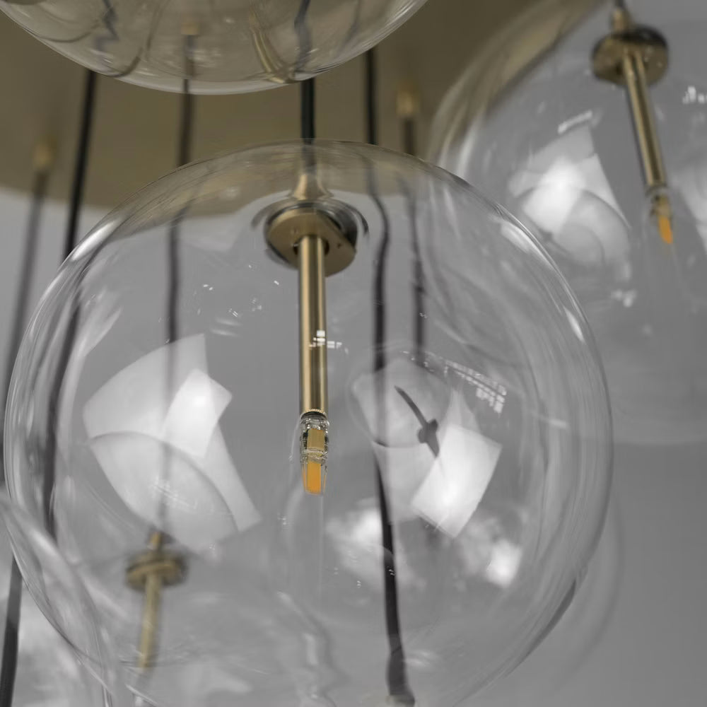 Schwung Cluster 13 Chandelier in Black Gunmetal