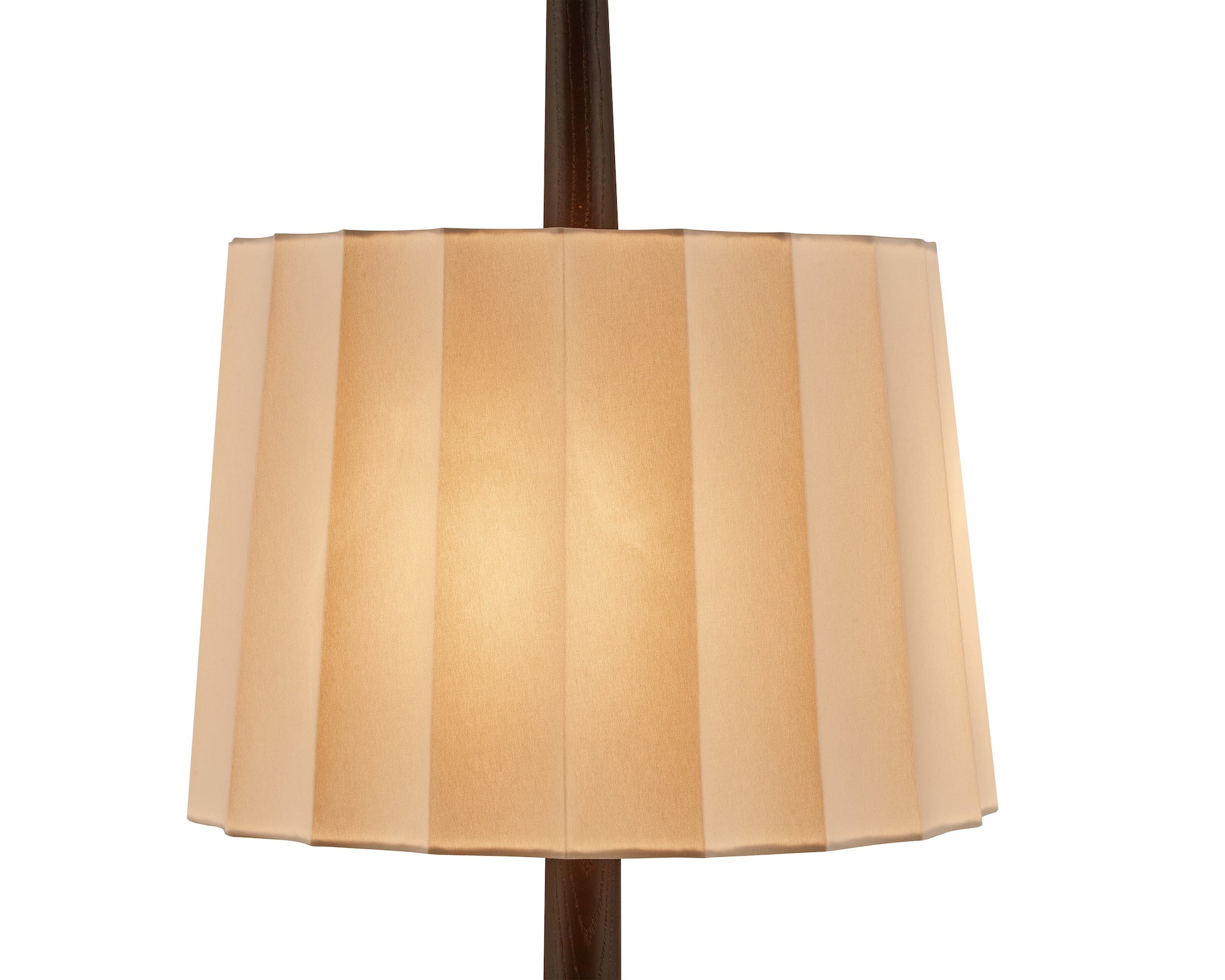 Conti Floor Lamp by Liang & Eimil featuring a black brushed ash base and white linen shade