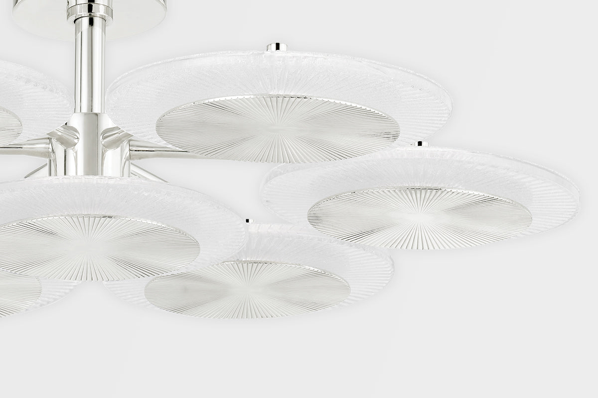 TOPAZ Chandelier - 328-38-PN-CE - Corbett Lighting