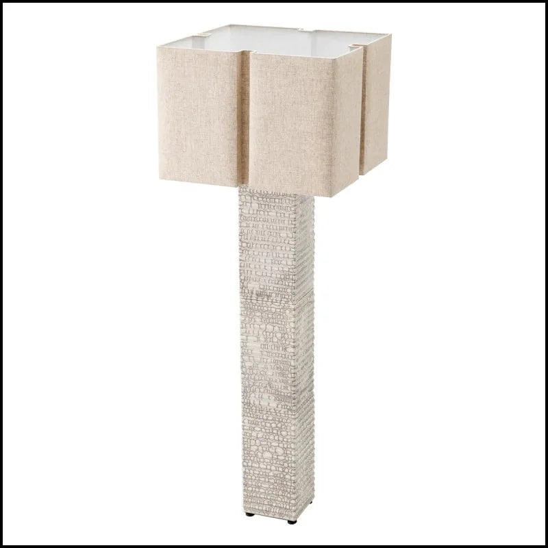 Elegant front view of the Division Floor Lamp with its balanced architectural proportions