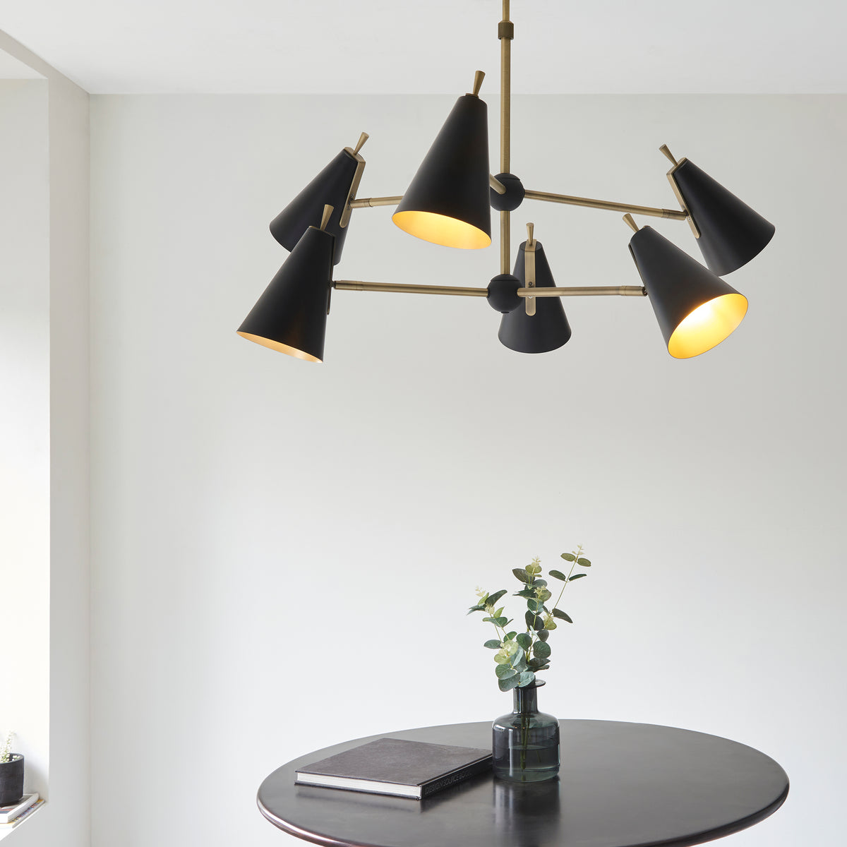 Everett 6Lt Pendant – Black – Endon - Luxury Lighting BoutiquePendant LampSignature