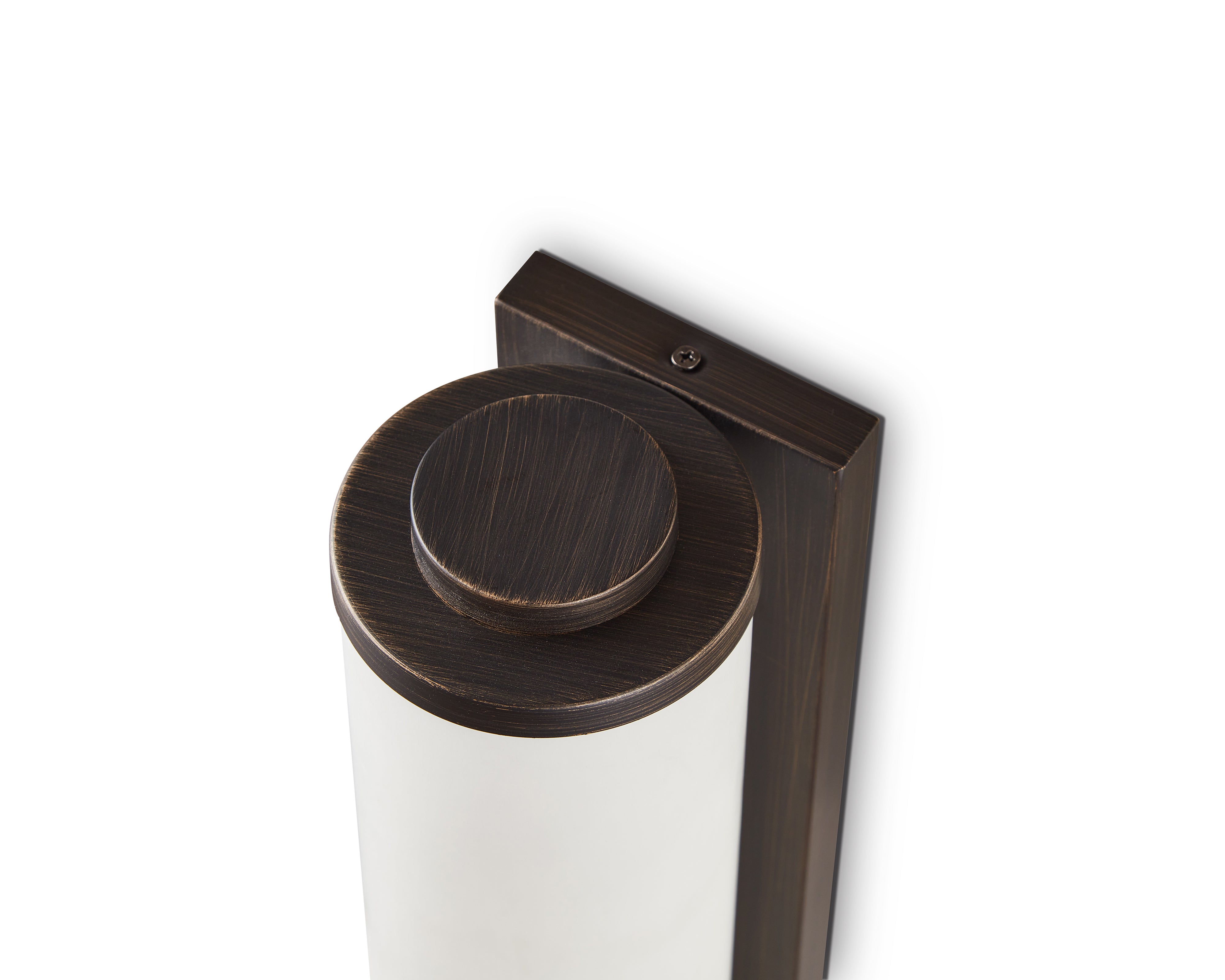 Fento Large Wall Lamp by Liang & Eimil with antique bronze frame and alabaster-effect illuminated diffuser