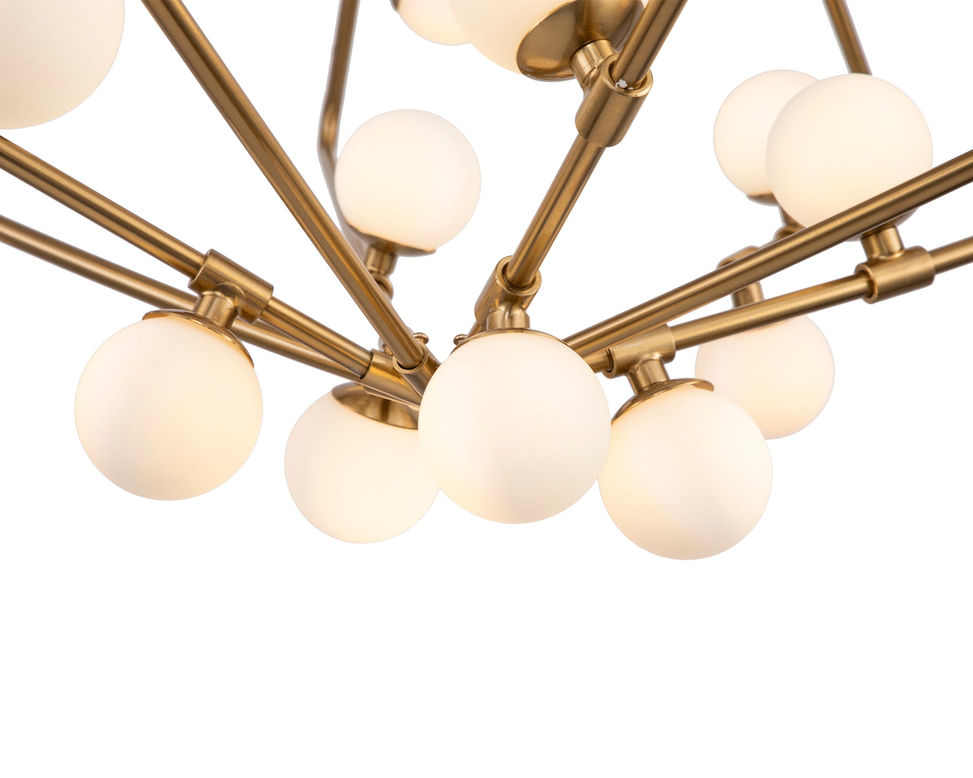 Gama Pendant Lamp - Liang & Eimil featuring white glass shades with an antique brass finish.
