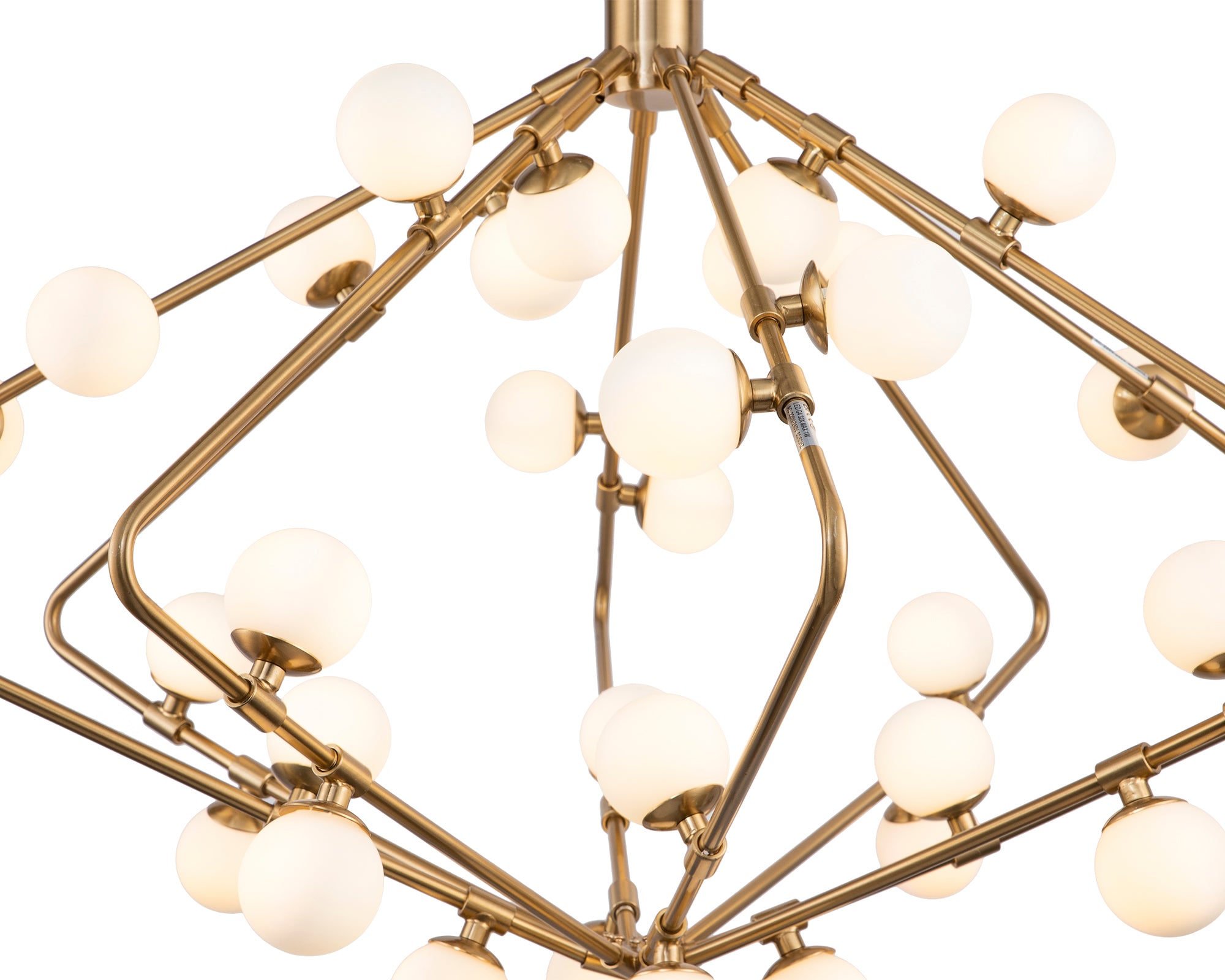 Gama Pendant Lamp - Liang & Eimil featuring white glass shades with an antique brass finish.