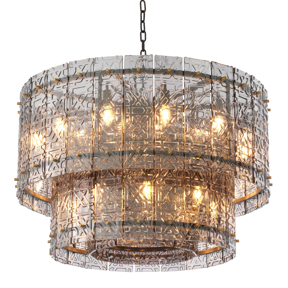 Premium Georgette Chandelier creating a warm and atmospheric glow