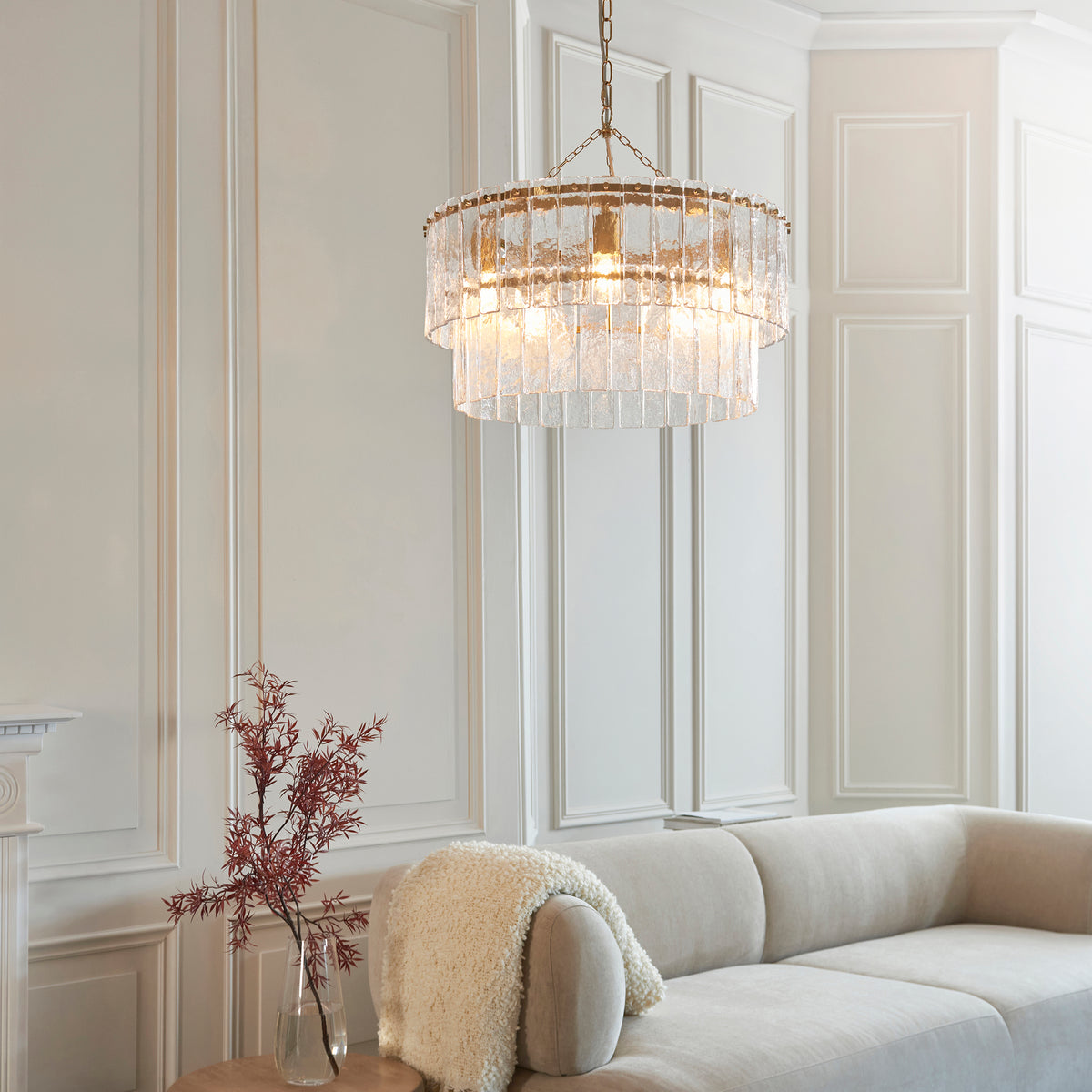 Karine 5Lt Tiered Pendant – Endon - Luxury Lighting BoutiqueChandelierSignature
