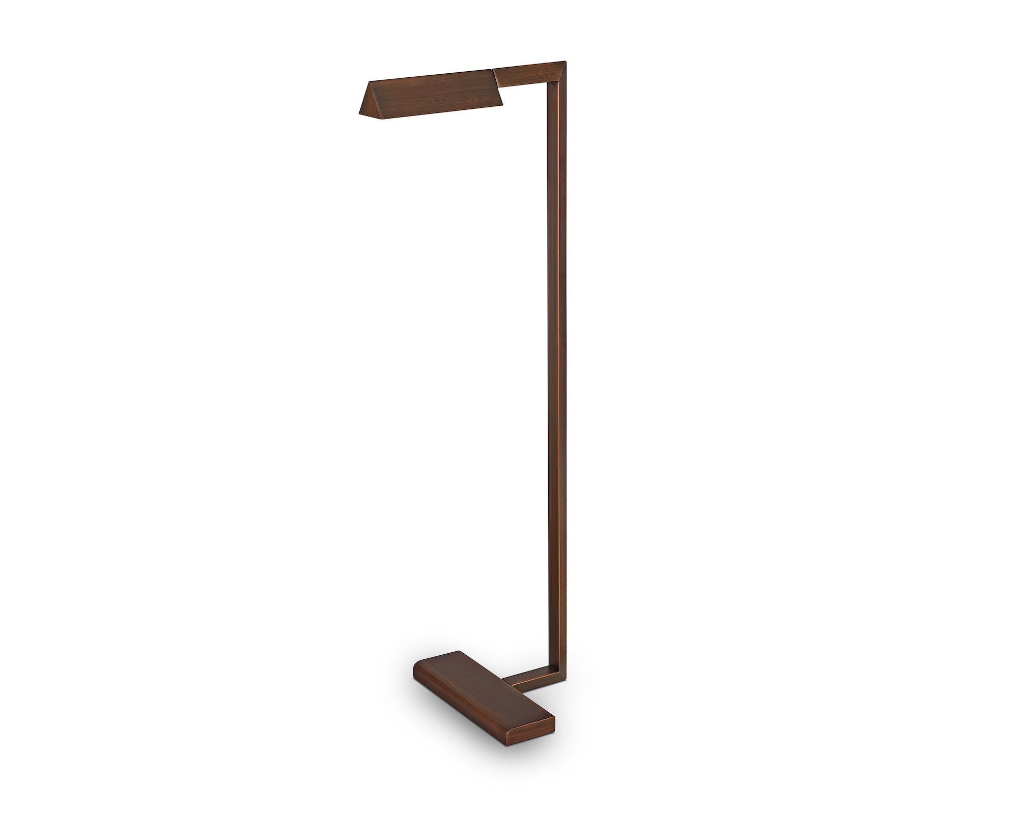 Karl Reading Floor Lamp by Liang & Eimil featuring a tapered ash wood frame, bronze accents, and white linen shade