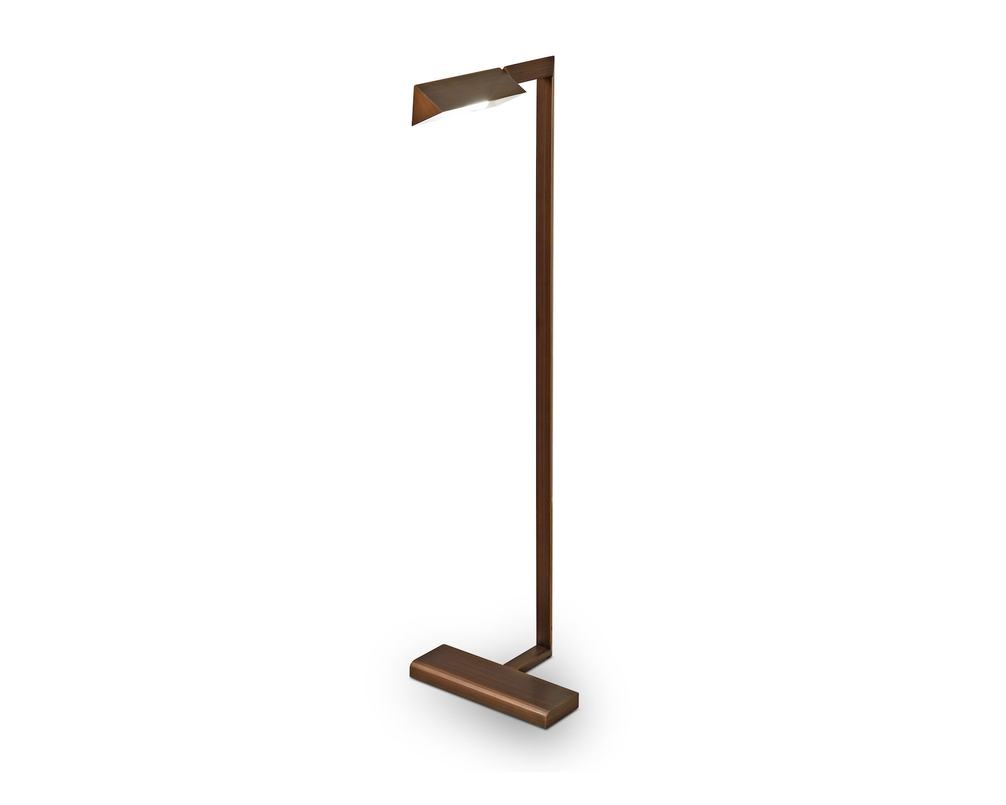 Karl Reading Floor Lamp by Liang & Eimil featuring a tapered ash wood frame, bronze accents, and white linen shade