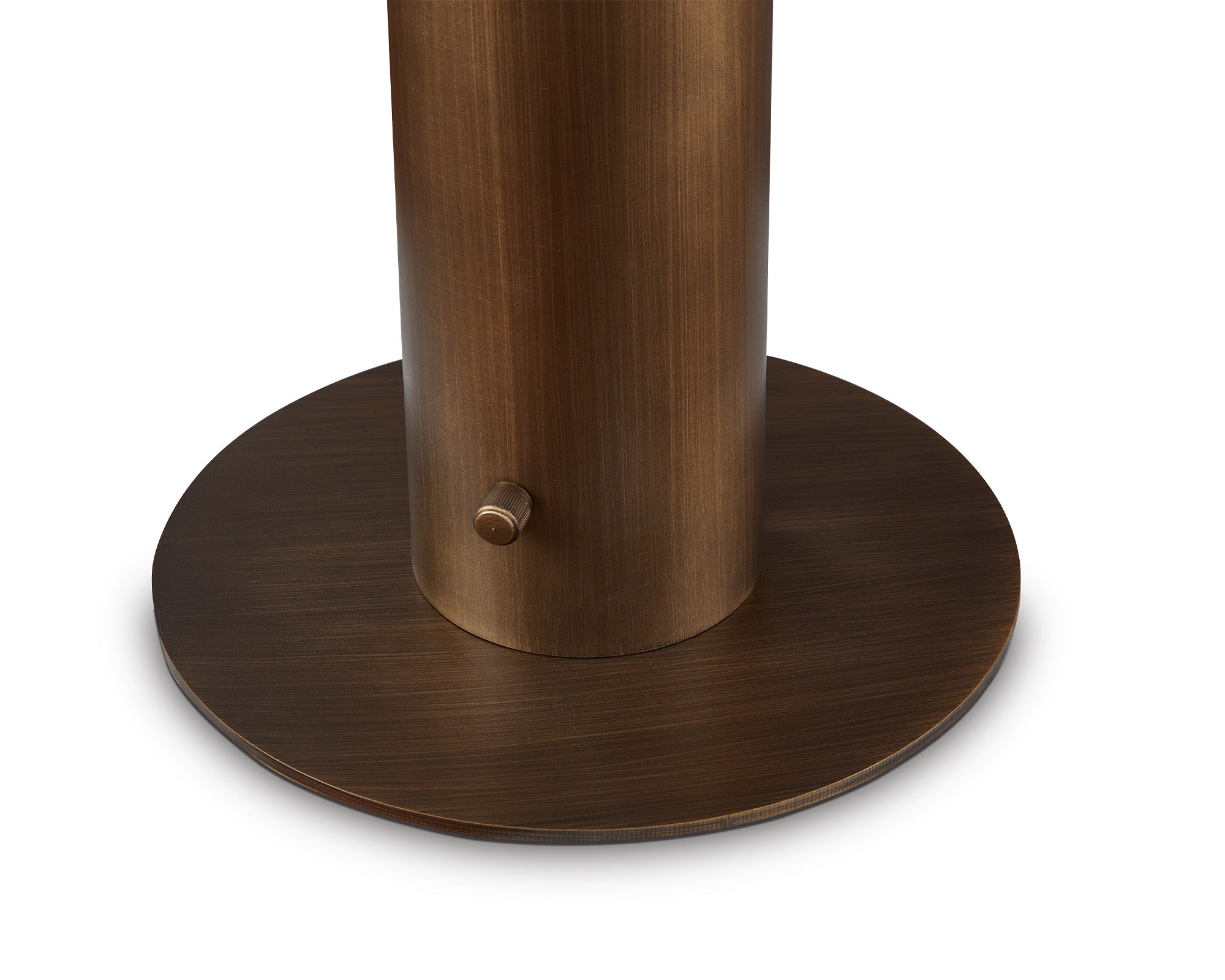 Aston Table Lamp by Liang & Eimil featuring an alabaster-effect dome shade with an antique brass base