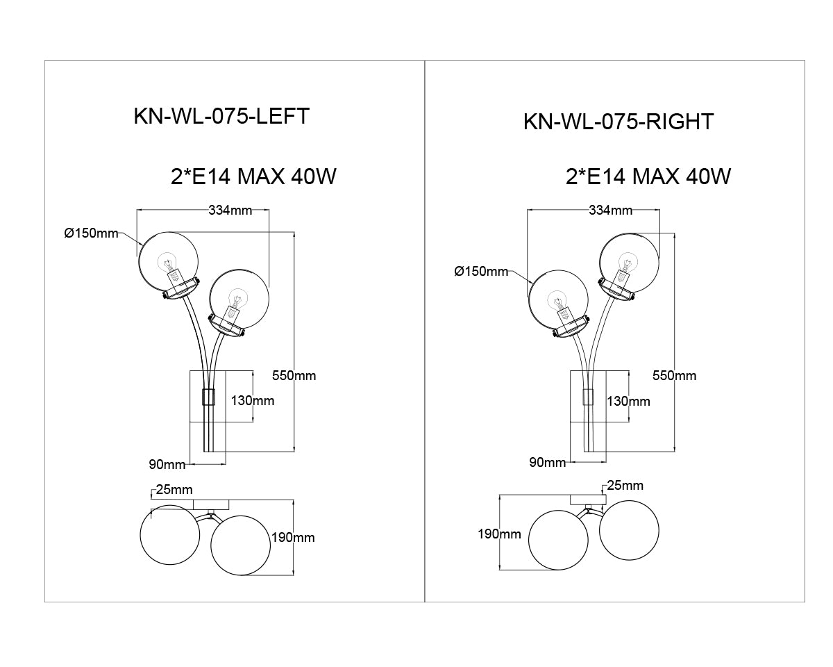 Opal Wall Lamp (Set of 2) - Liang & Eimil - Luxury Lighting BoutiqueWall LampLiang & Eilmil