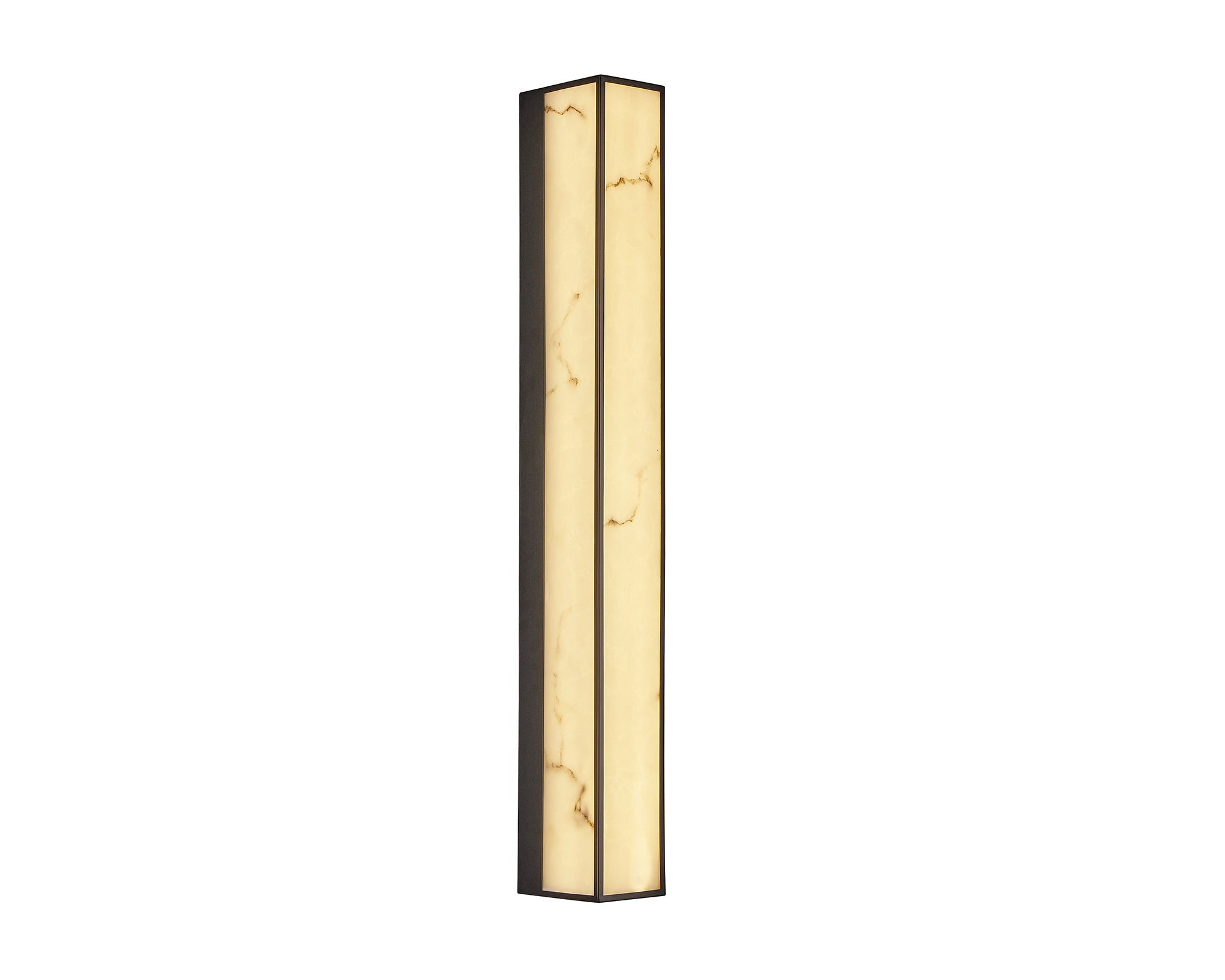 Stripe Wall Light by Liang & Eimil featuring faux alabaster panels and a matte black metal frame