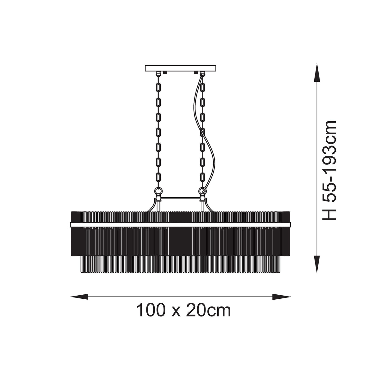 Close-up revealing the decorative clear glass rod detailing