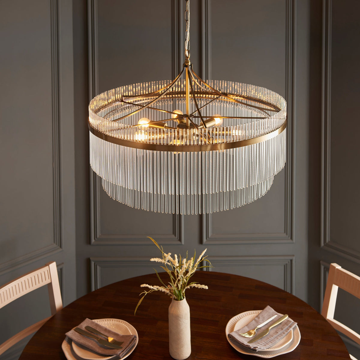 Marietta Grand 7Lt Pendant – Endon - Luxury Lighting BoutiqueChandelierSignature