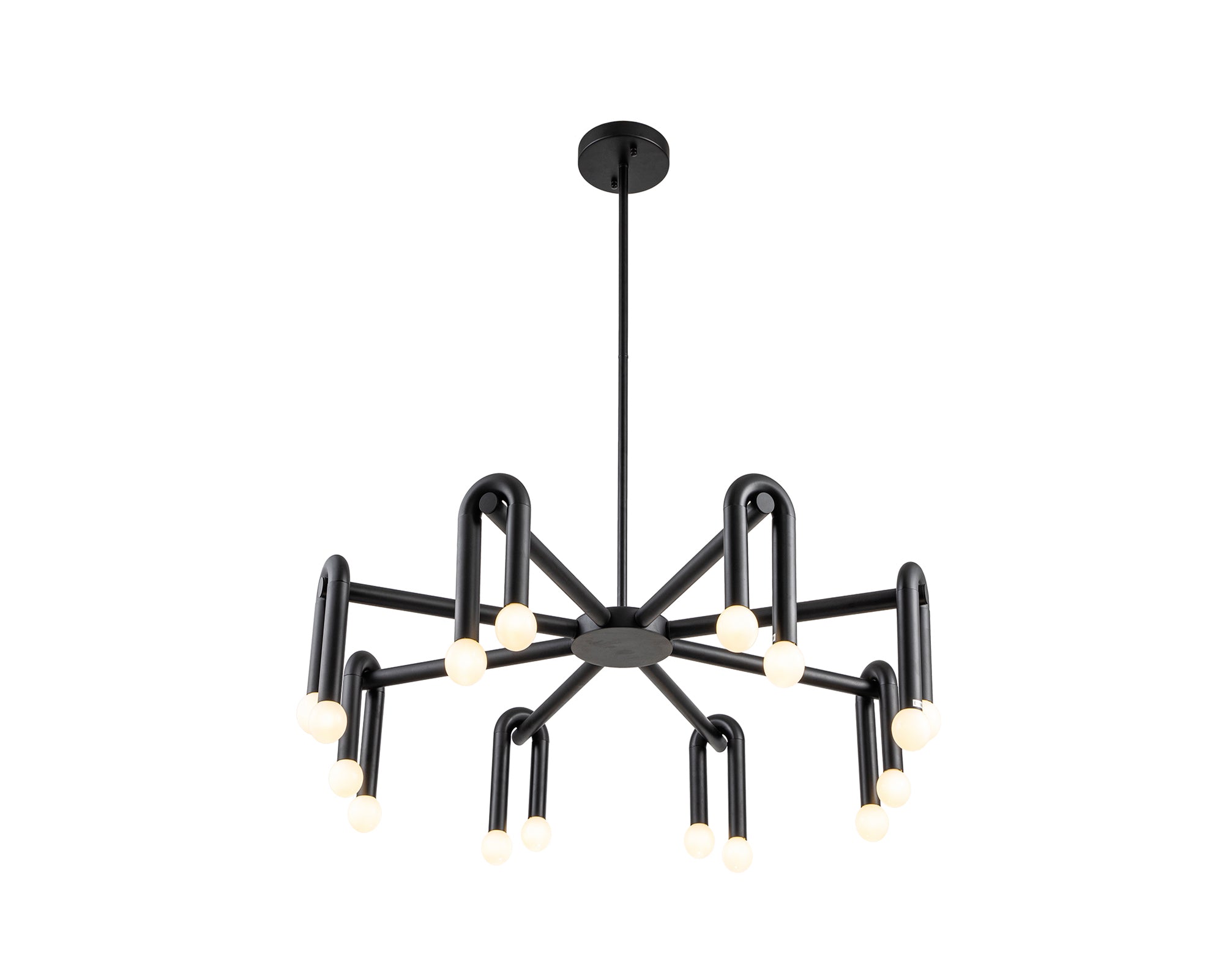 Melt 2 Pendant Lamp - Liang & Eimil featuring a sculptural matt black design.