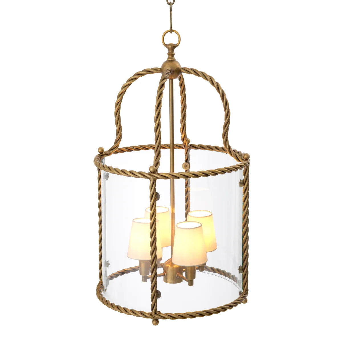Preston Pendant illuminated, creating a warm and sophisticated atmospheric glow