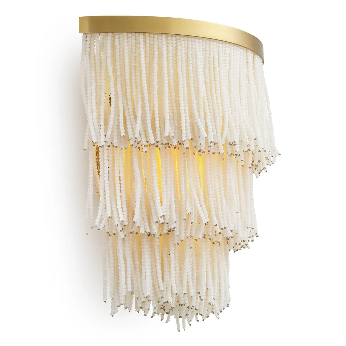 Refined close-up showcasing the vintage brass-finished rim surrounding the Rosaline Wall Lamp.
