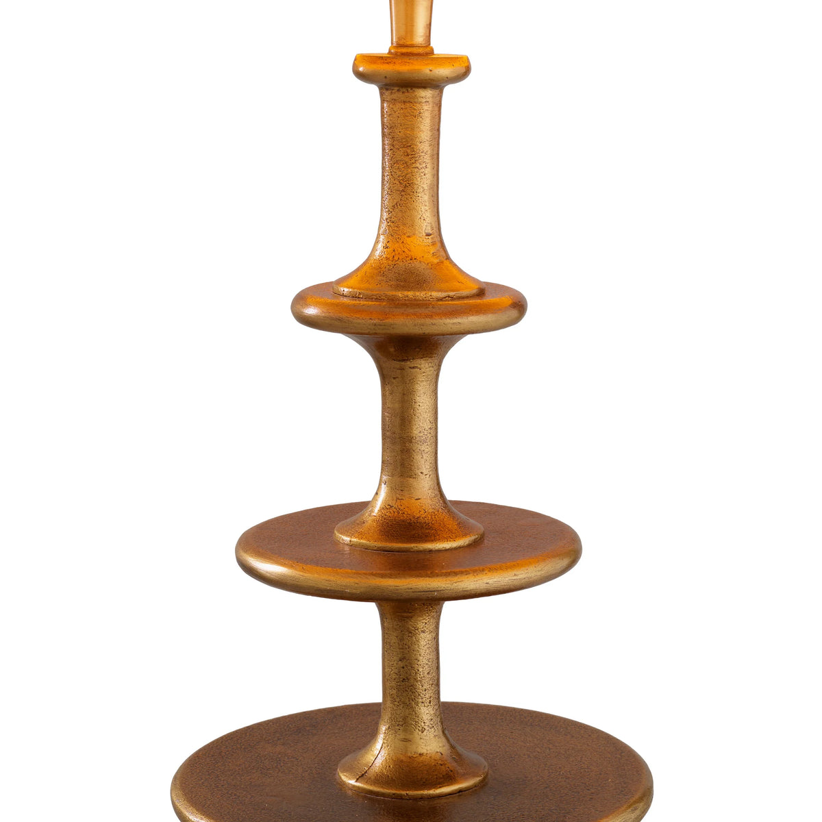 Close-up of the distinctive stacked-disc detailing of the Rosetti Floor Lamp