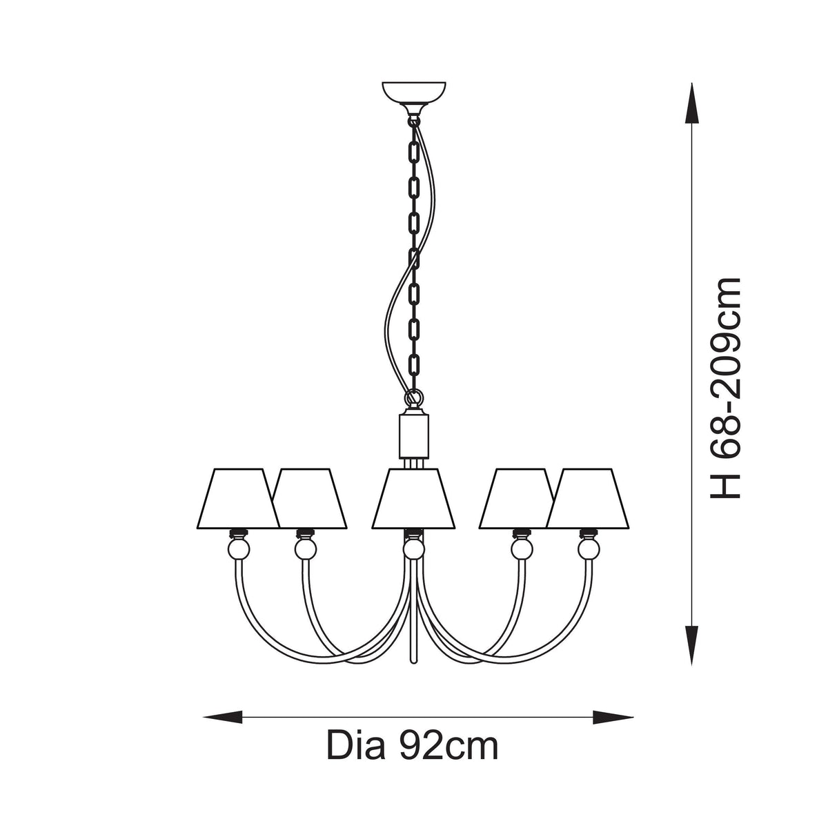 Santiago & Leaf 16cm 5Lt Pendant – Endon - Luxury Lighting BoutiquePendant LampSignature