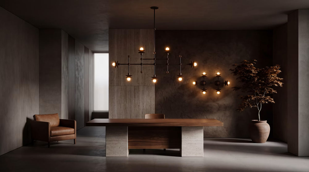 Schwung Babylon Linear 7 Chandelier illuminated LED design
